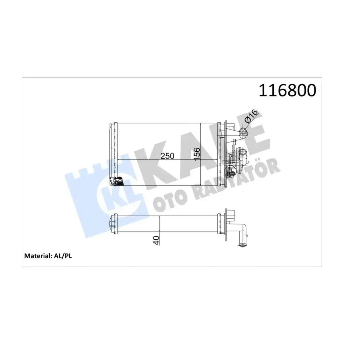 40572017 KALORIFER TEMPRA SX AK 2.0 cc MUSLUKLU 2 SIRA AL+PL KALE