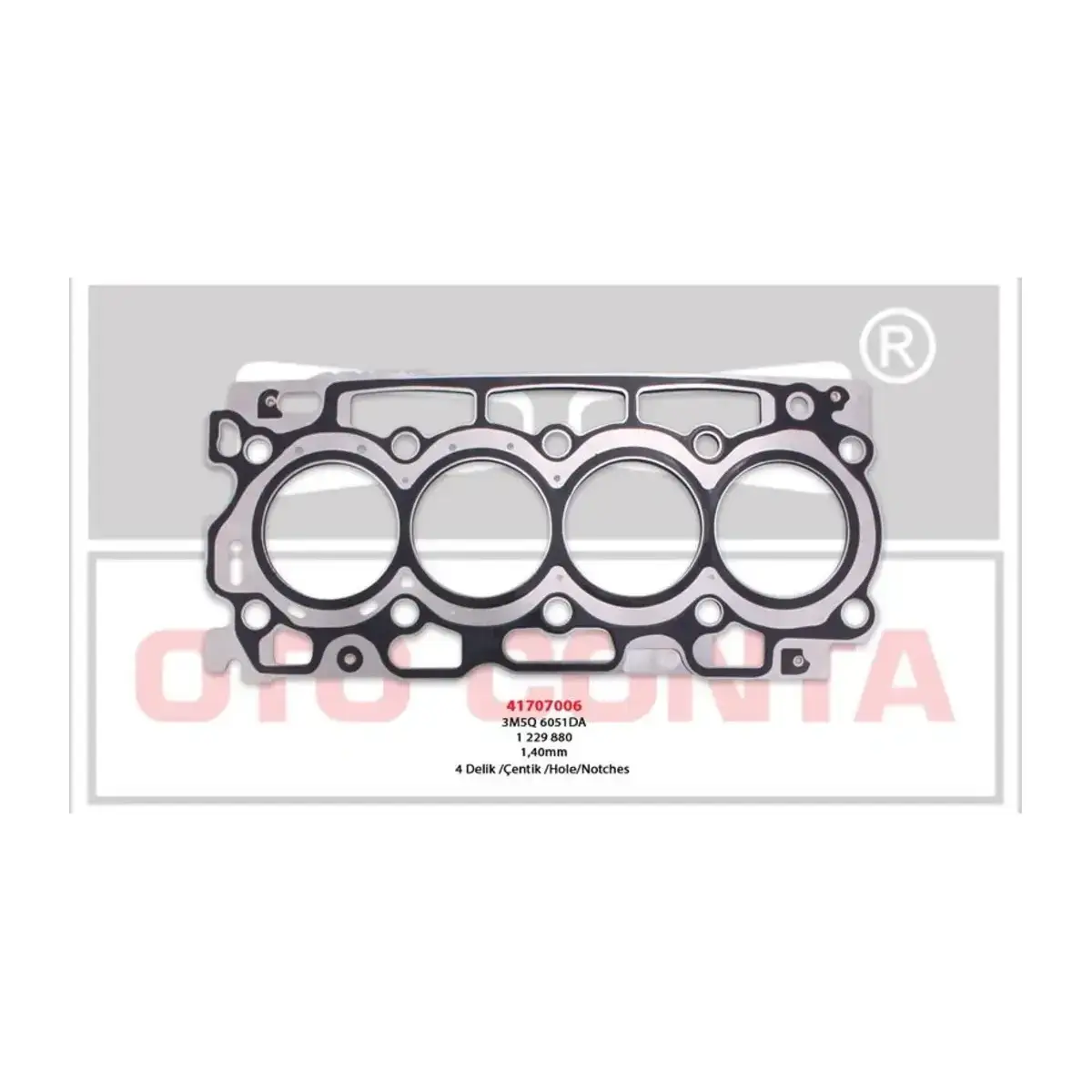 0209.CF SILINDIR KAPAK CONTA PARTNER BERLINGO 1.6 16V HDI 4 DELIK 1.40MM OTOCONTA