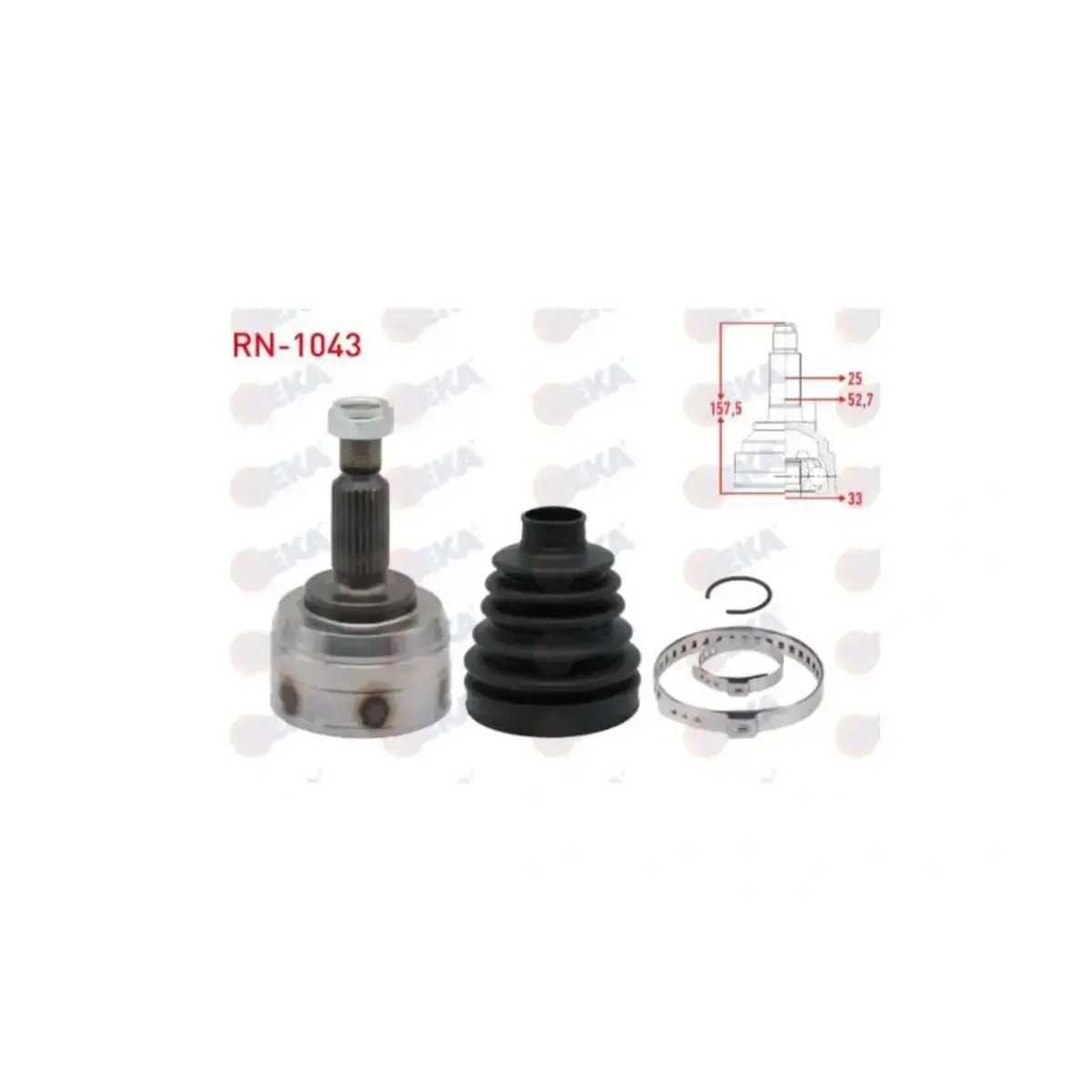 3910009002R AKS KAFASI SOL-SAG ON DIS FLUENCE (L30) 1.5 DCI 25X33X52.70 UZUNLUK 157.5 mm 5-6 VITES 2009- VEKA