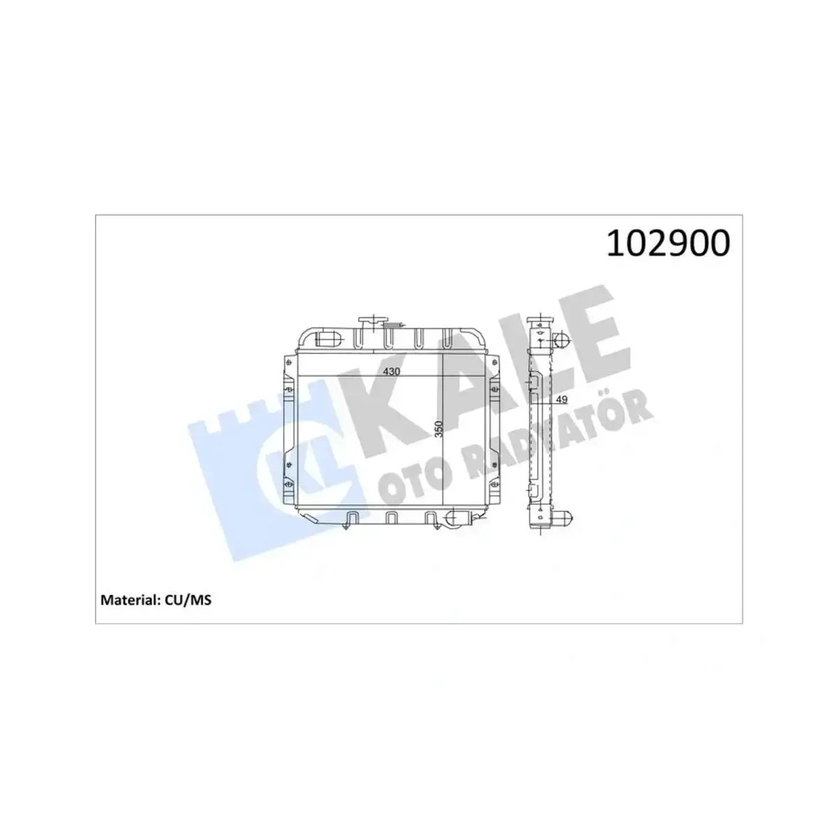 KST8005AA RADYATOR P 100 PICK UP 3 SIRA PA KALE