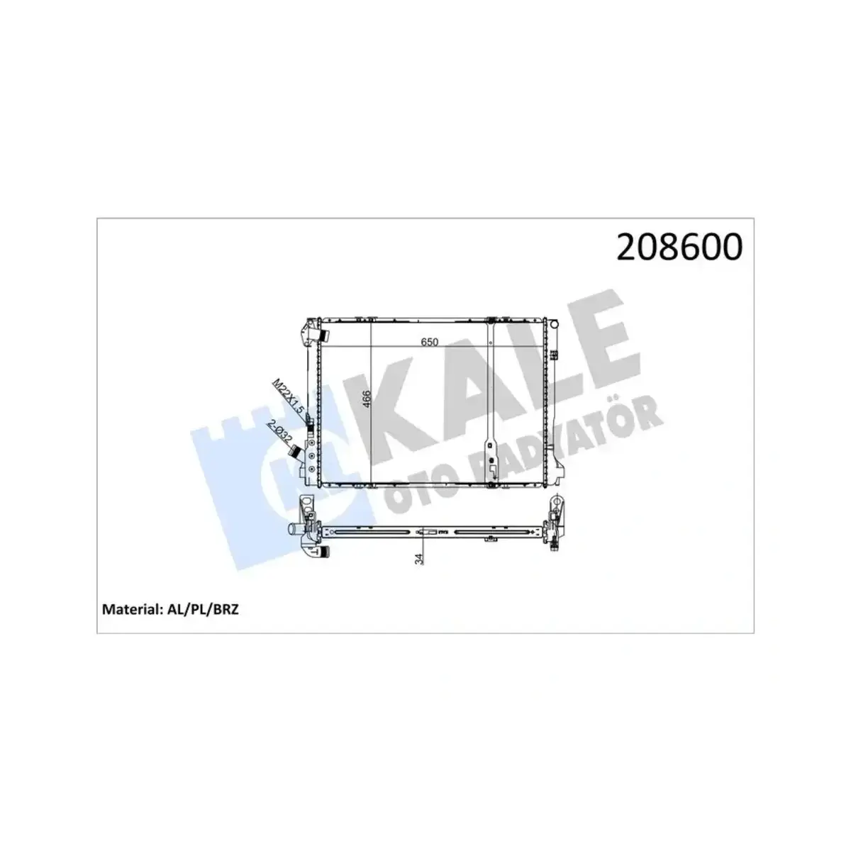 7701352666 RADYATOR LAGUNA ESPACE II 2.2TDI AL/PL/BRZ KALE