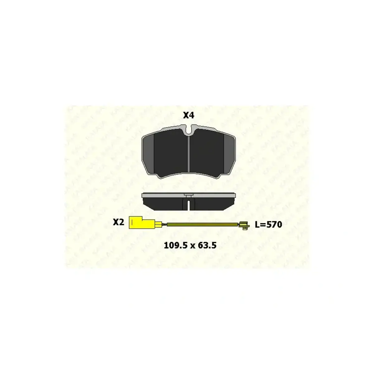 1501265 FREN BALATASI ARKA TRANSIT V347 JUMBO 3.2 TDCI 200 PS 07-14 ARKA CIFT TEKER IVECO DAILY III 20 L 14 KALE BALATA