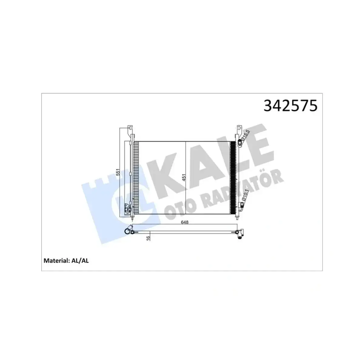 921006951R KONDENSER KOLEOS 2.0DCI (08+) AL AL KALE