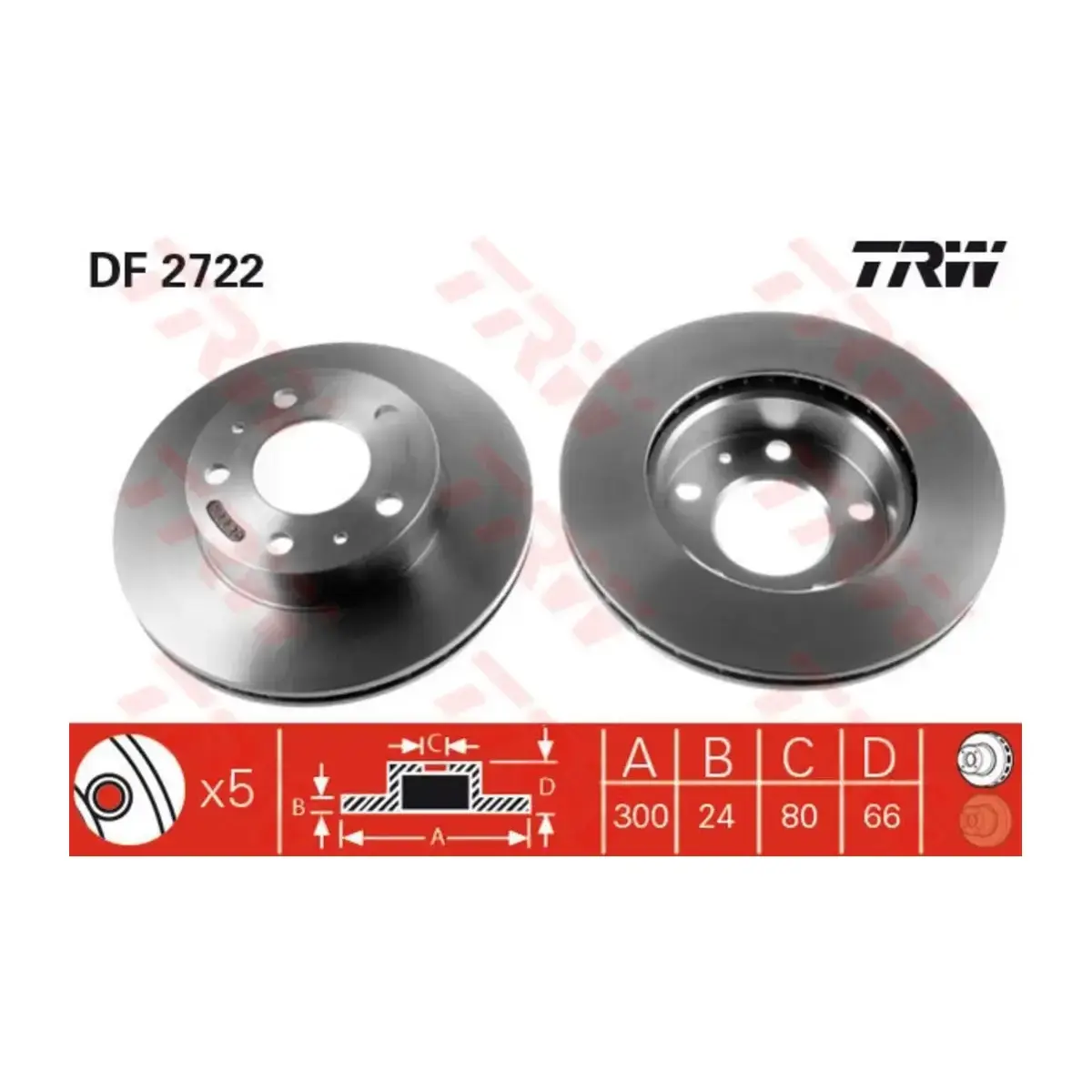 71739637 FREN DISKI ON HAVALI DUCATO JUMPER BOXER 94=> (300x24x5DELİK) TRW