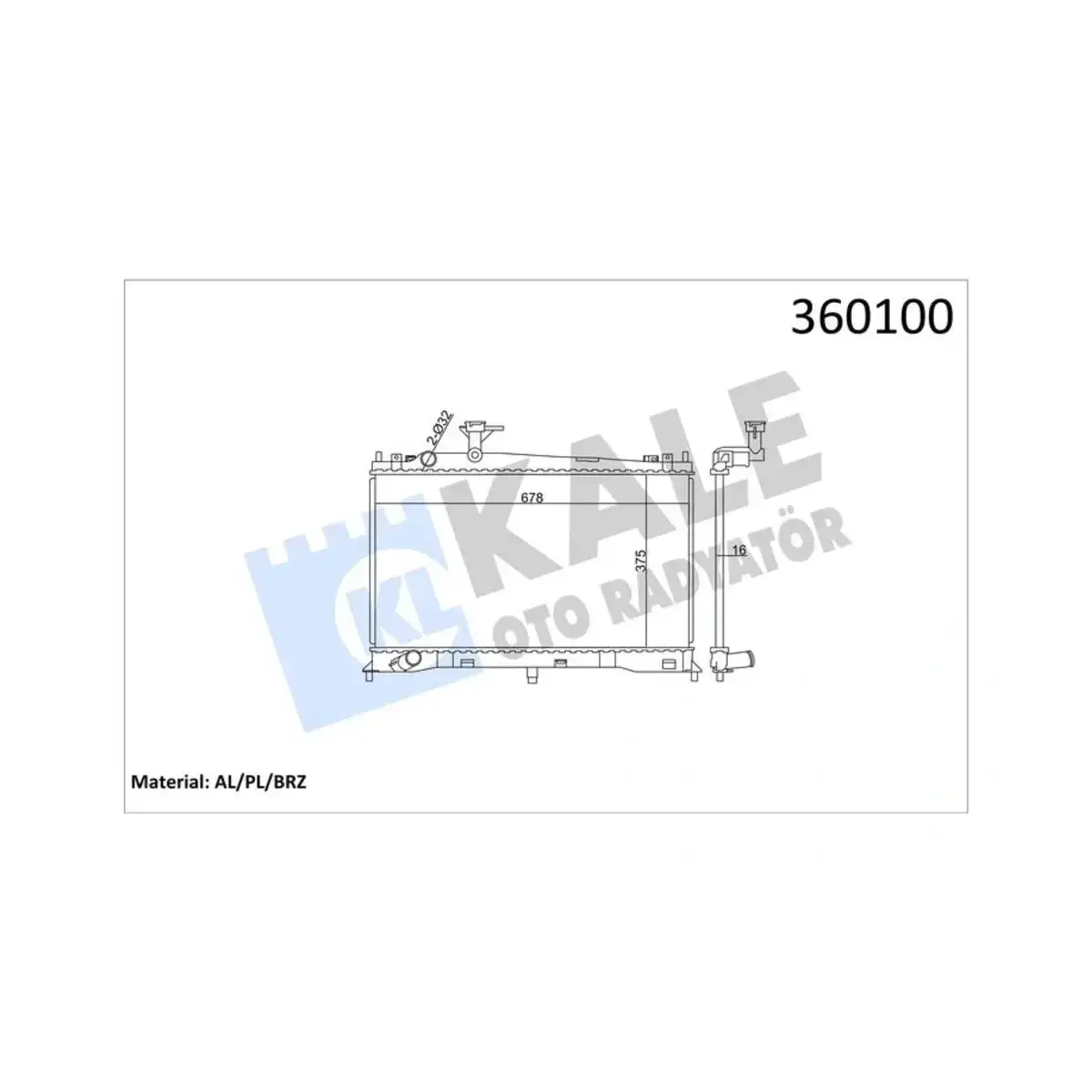 LF1715200B RADYATOR MAZDA 6 (GG) 6 (GY) (MT) AL PL BRZ KALE