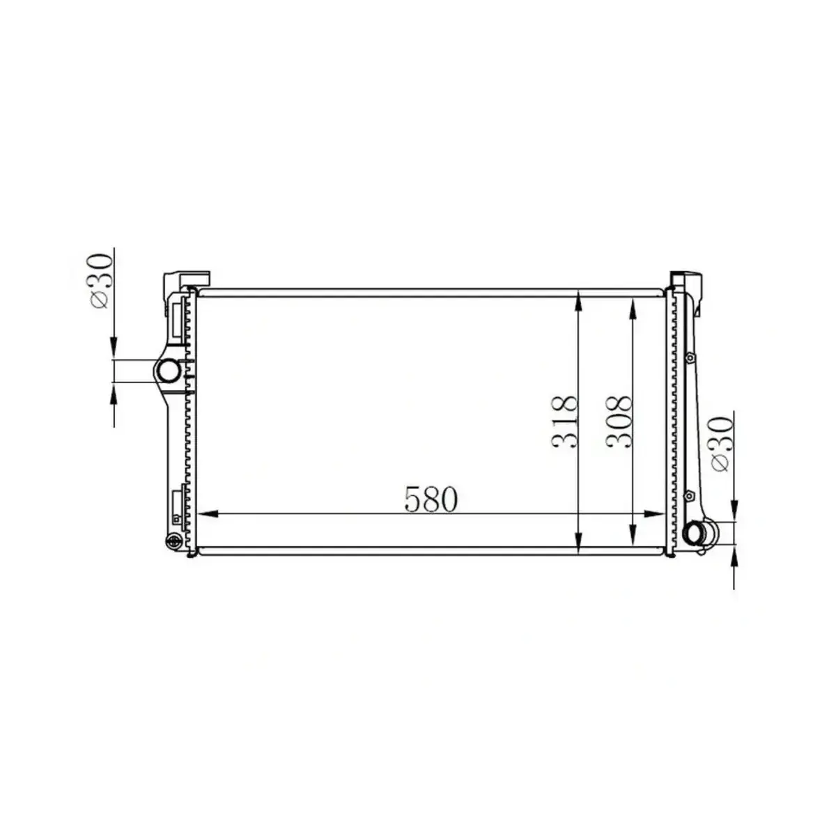51708005 RADYATOR IDEA 4 PUNTO 3 44621 MJTD MT (580X298X26) ORIS