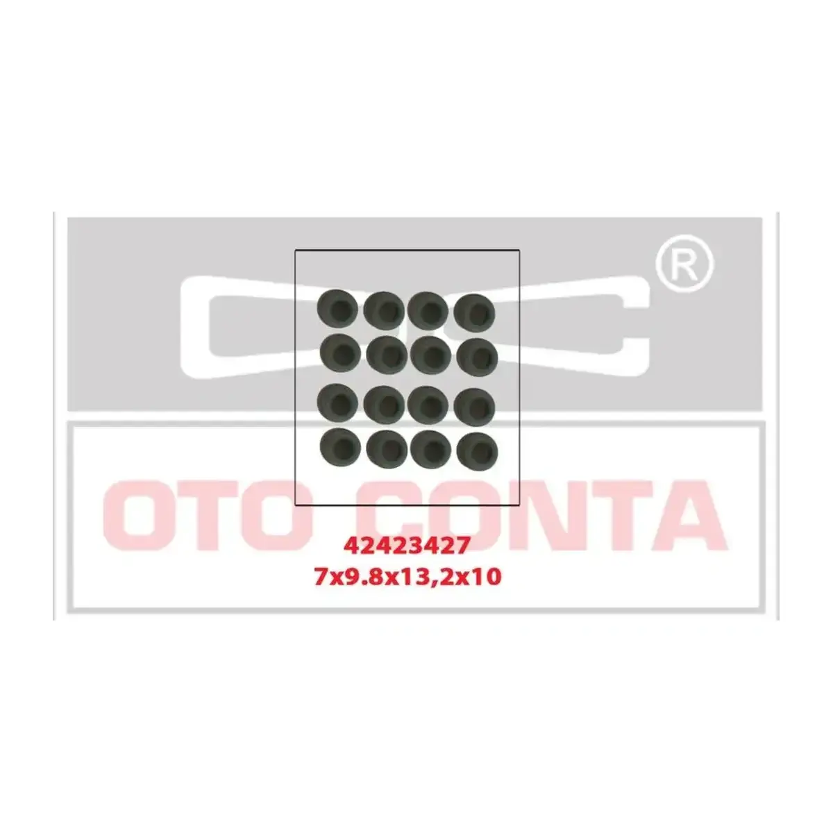 7581344 SUBAP LASTIGI (7 MM) 16 ADET VITON (7X9.8X13.2X10) OTOCONTA