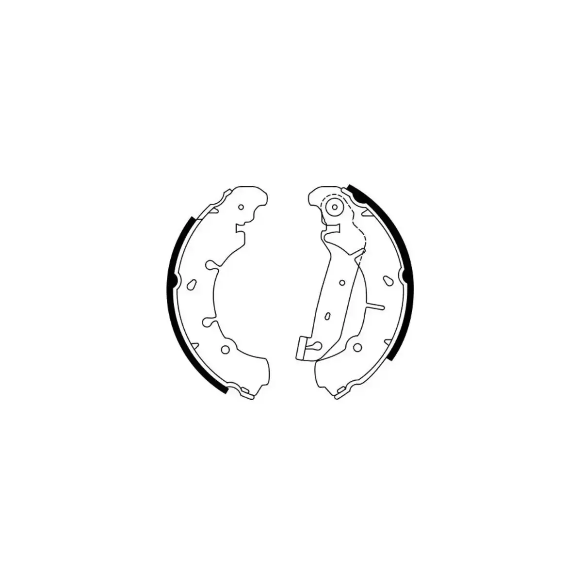 6001551409 ARKA FREN BALATASI PABUCLU CLIO II 98> CLIO IV 12> CLIO SYMBOL 02> SYMBOL III 13> DACIA SANDERO 08> VALEO