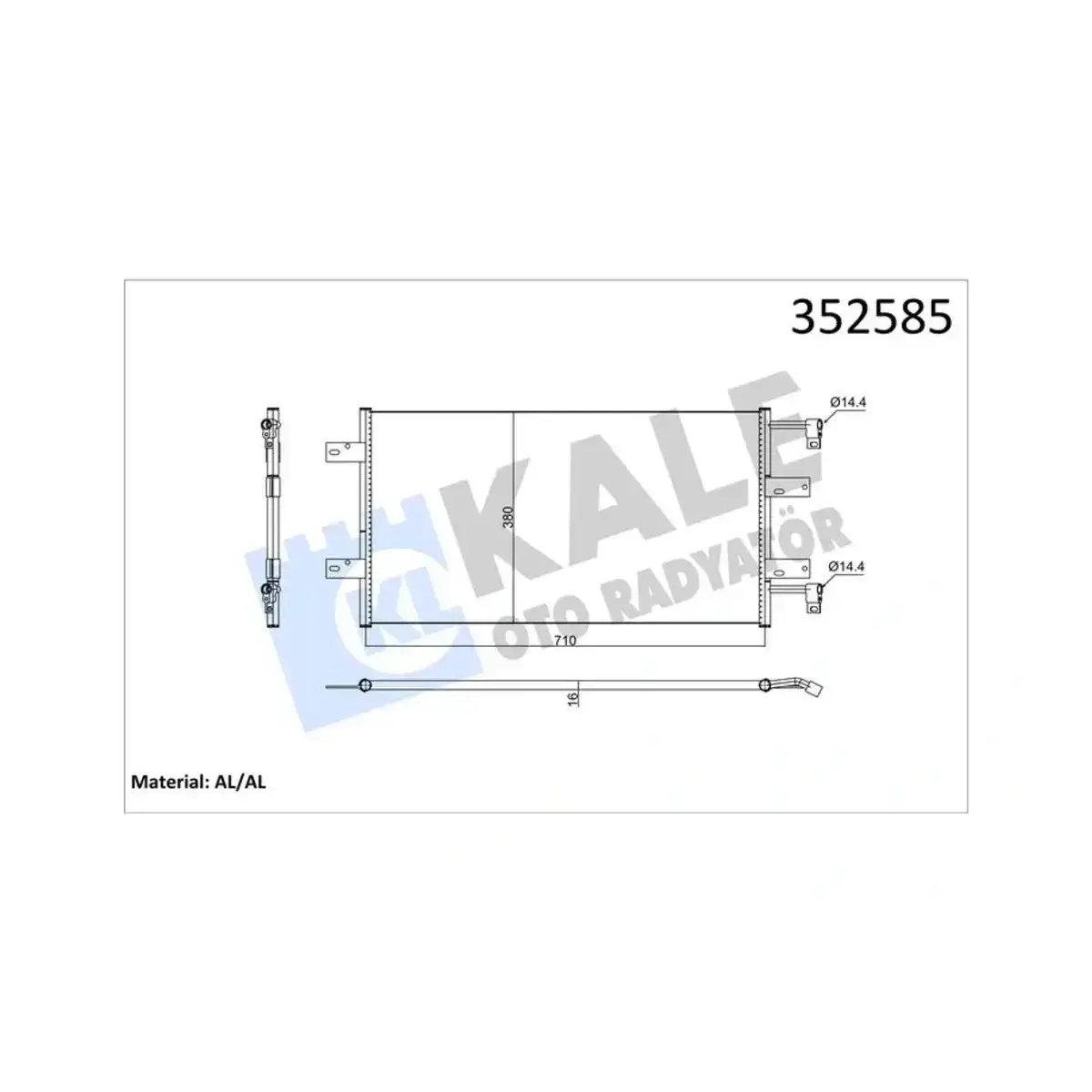 8200019382 KONDENSER PRIMASTAR - VIVARO - TRAFIC II 2.5DCI 02=> KALE