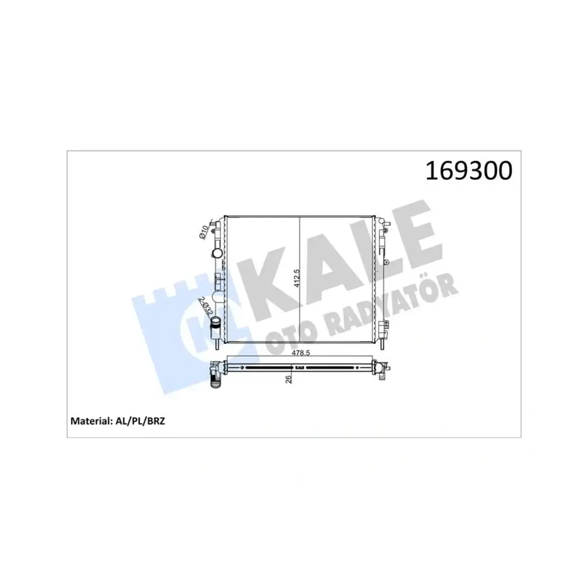 8200033831 SU RADYATORU CLIO II 1.2 1.6 1.9 DTI KANGO 1.4 1.5 DCI LOGAN I 1.4 1.5 DCI 1.6 AL/PL/BRZ KALE