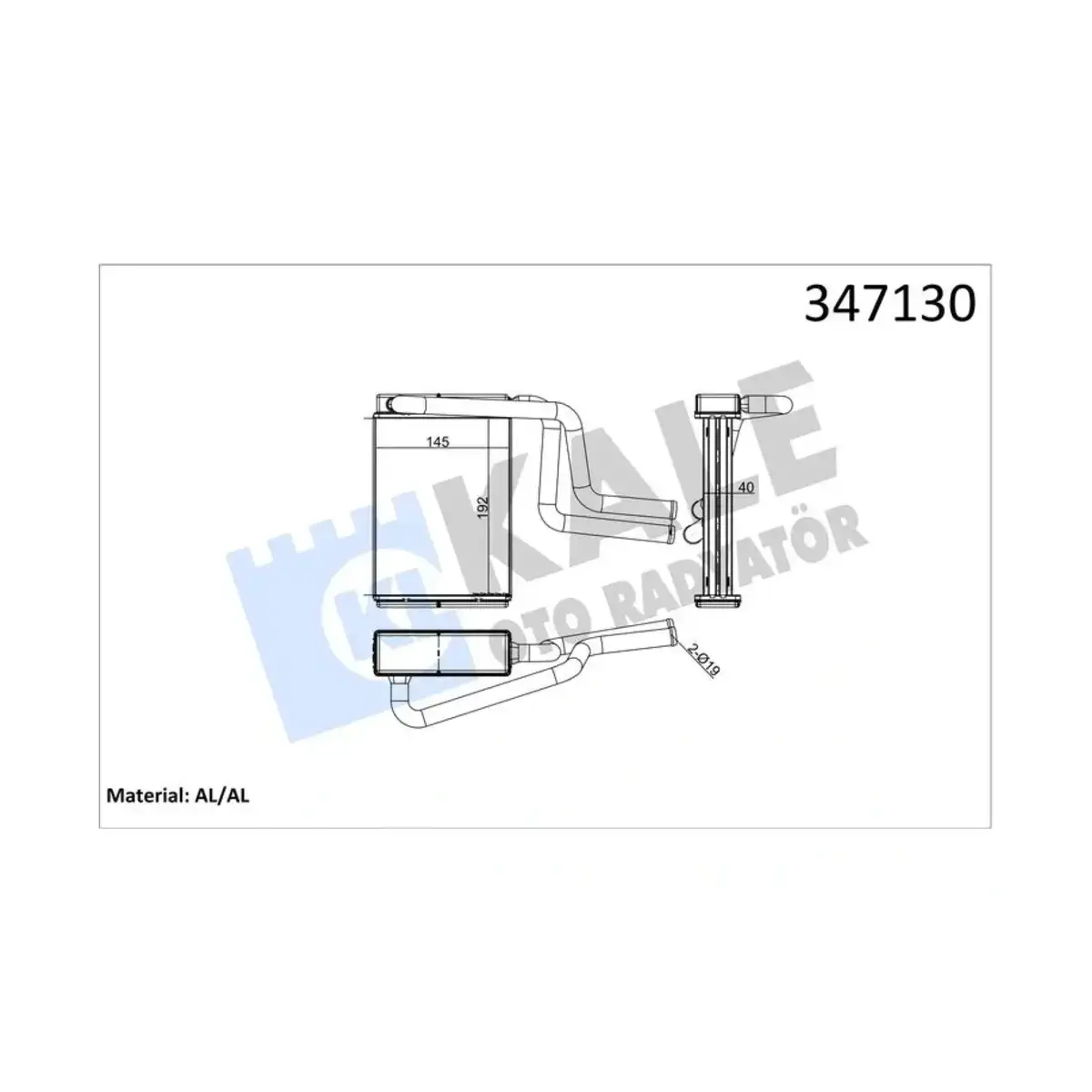 1S7H18476AA KALORIFER COUGAR -MONDEO I -MONDEO II -MONDEO III - JAGUAR X-TYPE (96+) AL BRZ KALE