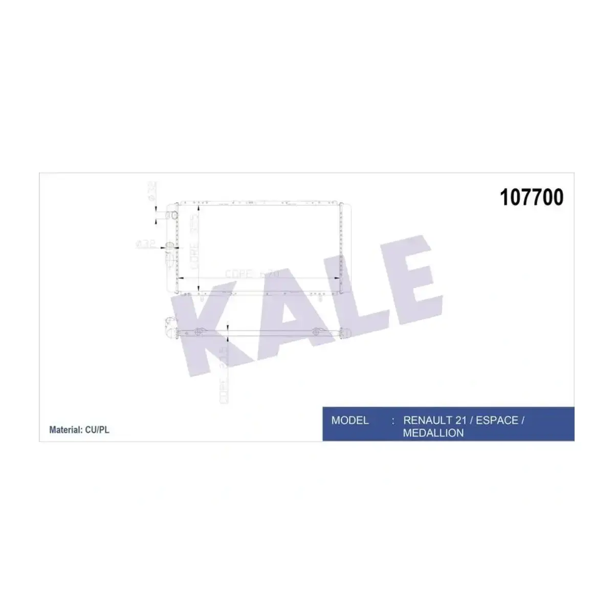 7701415007 RADYATOR R21 OPTIMA MANAGER CONCORDE 1 SIRA CU+PL KALE