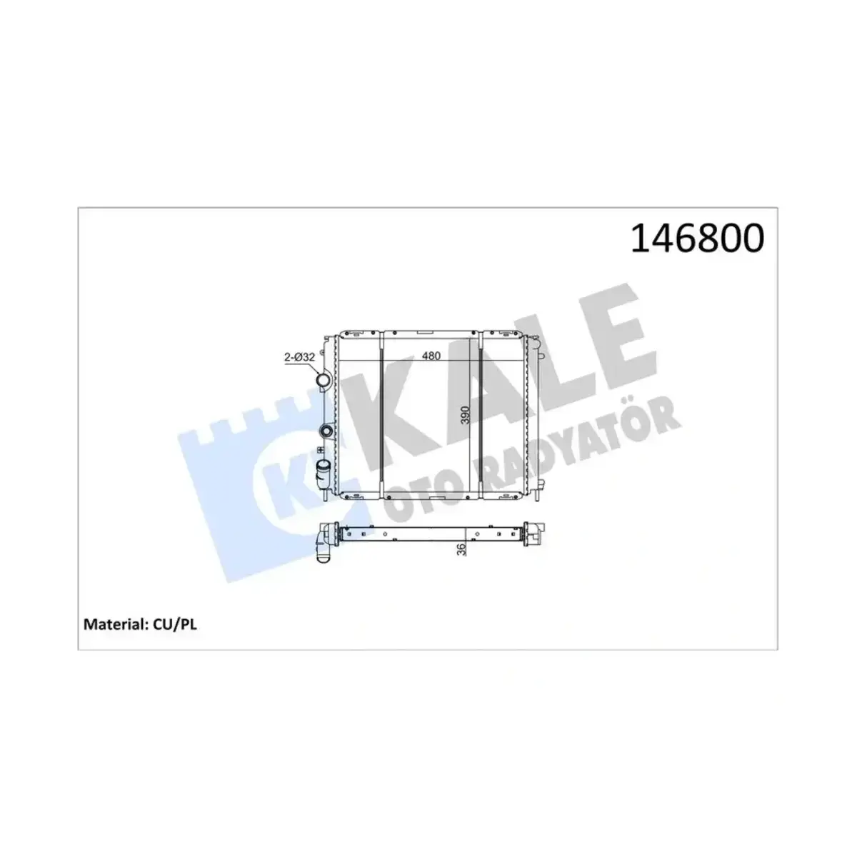 7701352903 RADYATOR CLIO II KANGO 1.9D (98 03) 2 SIRA PA KALE