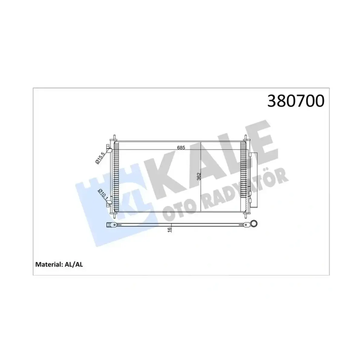 80110-SWA-A01 KONDENSER CR-V III 2.0I-2.4I (07+) AL AL KALE