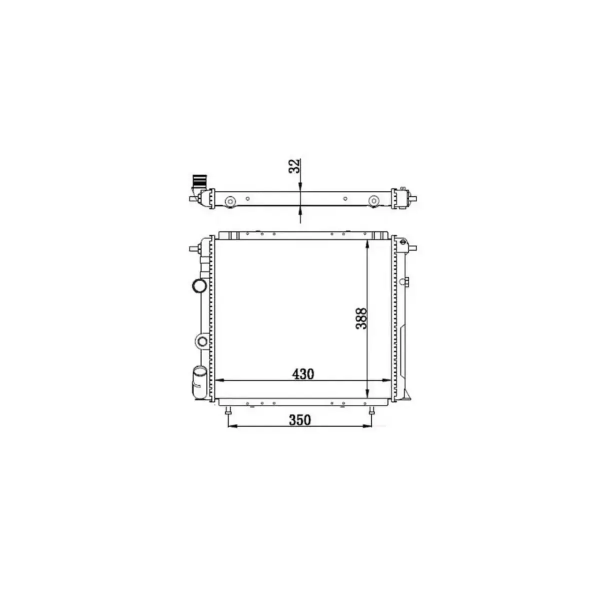 7700784039 SU RADYATORU R19 KLIMALI 1.4İ 1.6İE E7J K7M (ALUMINYUM) ORIS