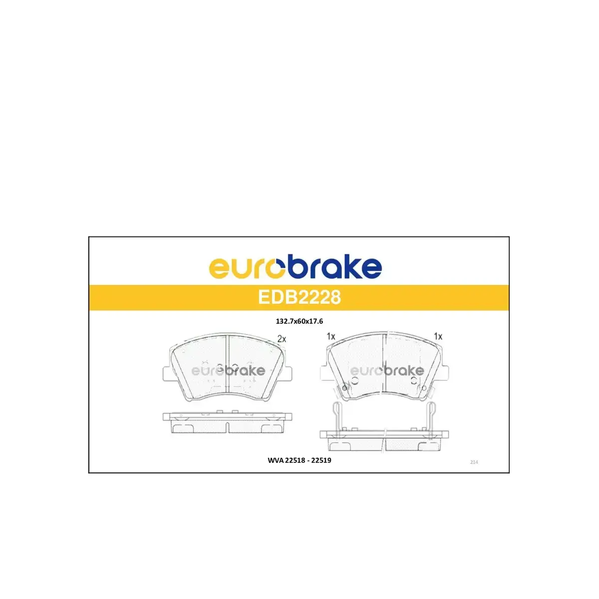 58101G2A10 FREN BALATASI ON ELENTRA IONIQ 1.6 2.0 2015 > EUROBRAKE