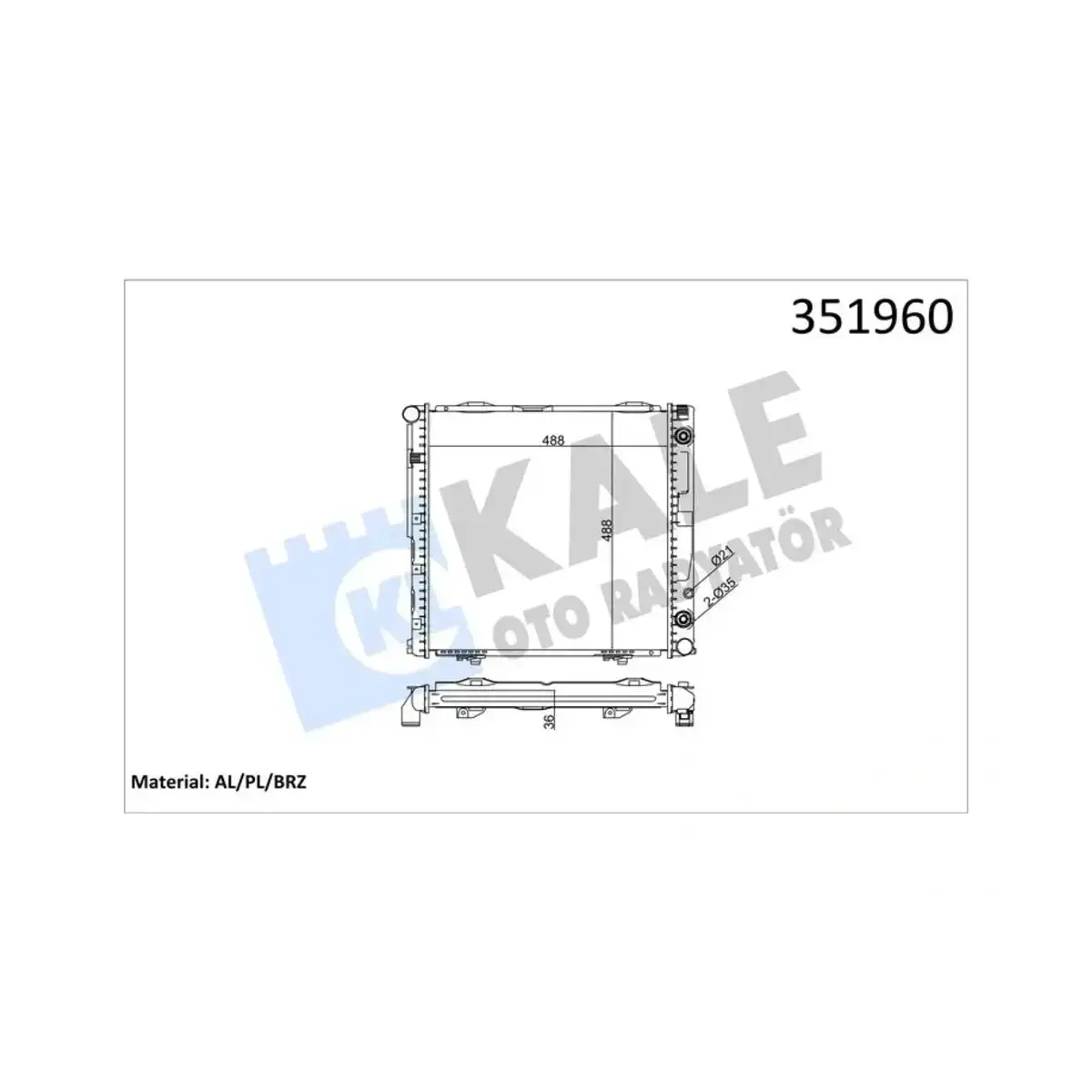 1245006202 RADYATOR E200-220 (W124) 92=>95 AL PL BRZ KALE