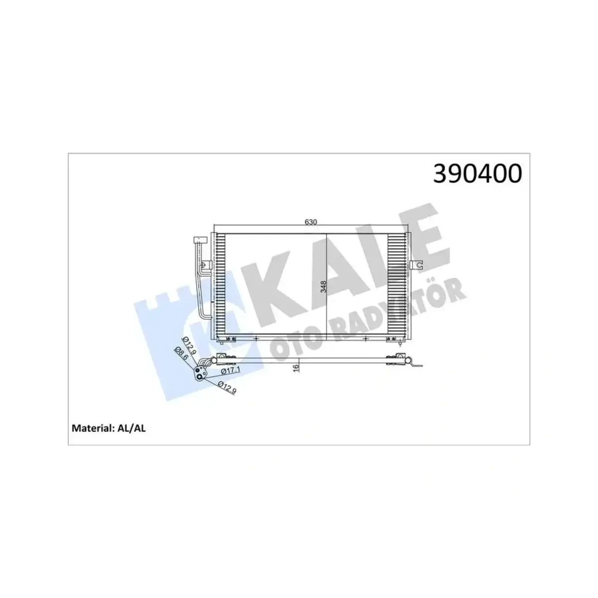 30871579 KONDENSER S40-V40 1.6I-1.8I 16V-1.9TD-1.9TDI-1.9T-2.0I 16V-2.0T 95=> AL AL KALE