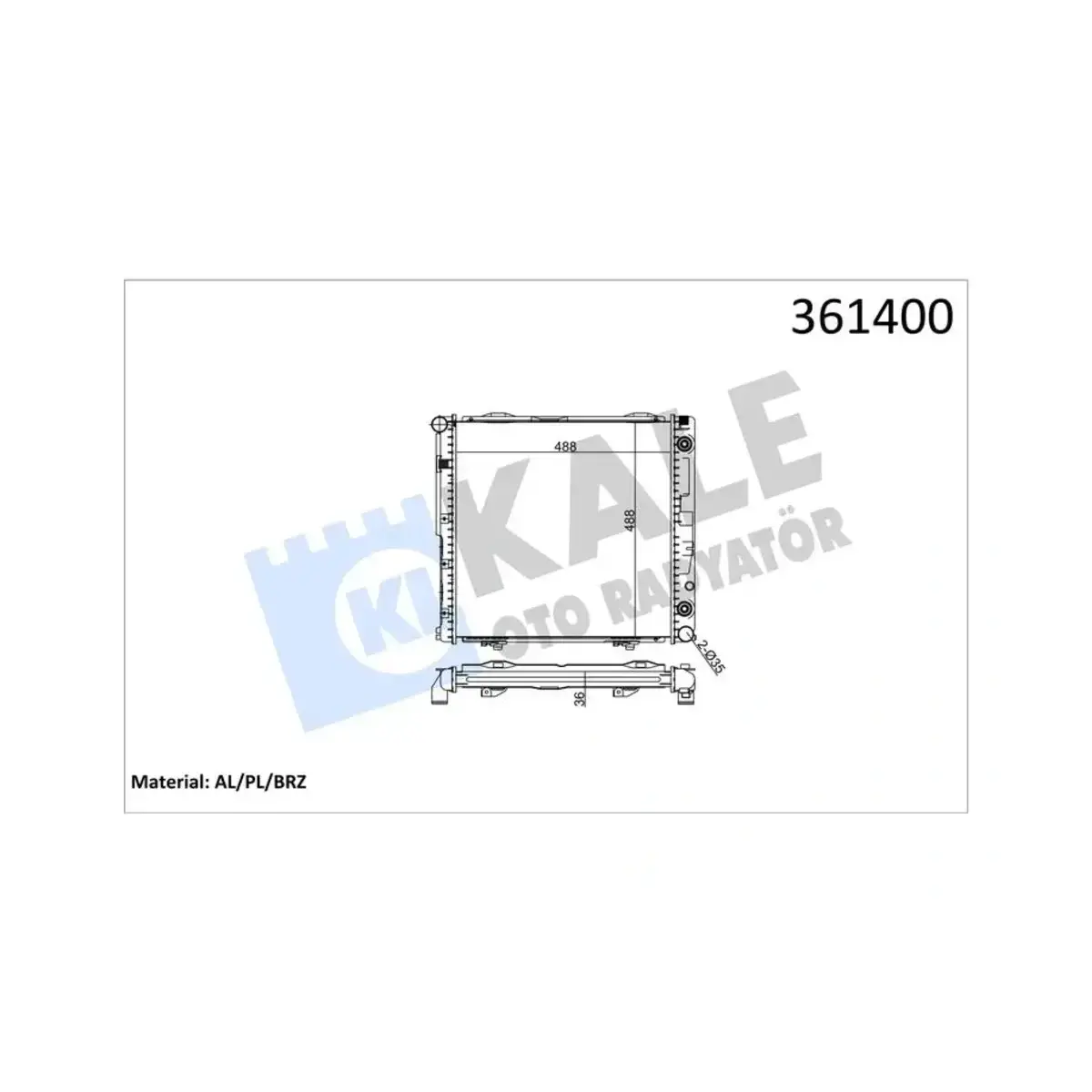 1245000203 RADYATOR COUPE-KOMBI (S124)-SEDAN (W124) (AT) AL PL BRZ KALE