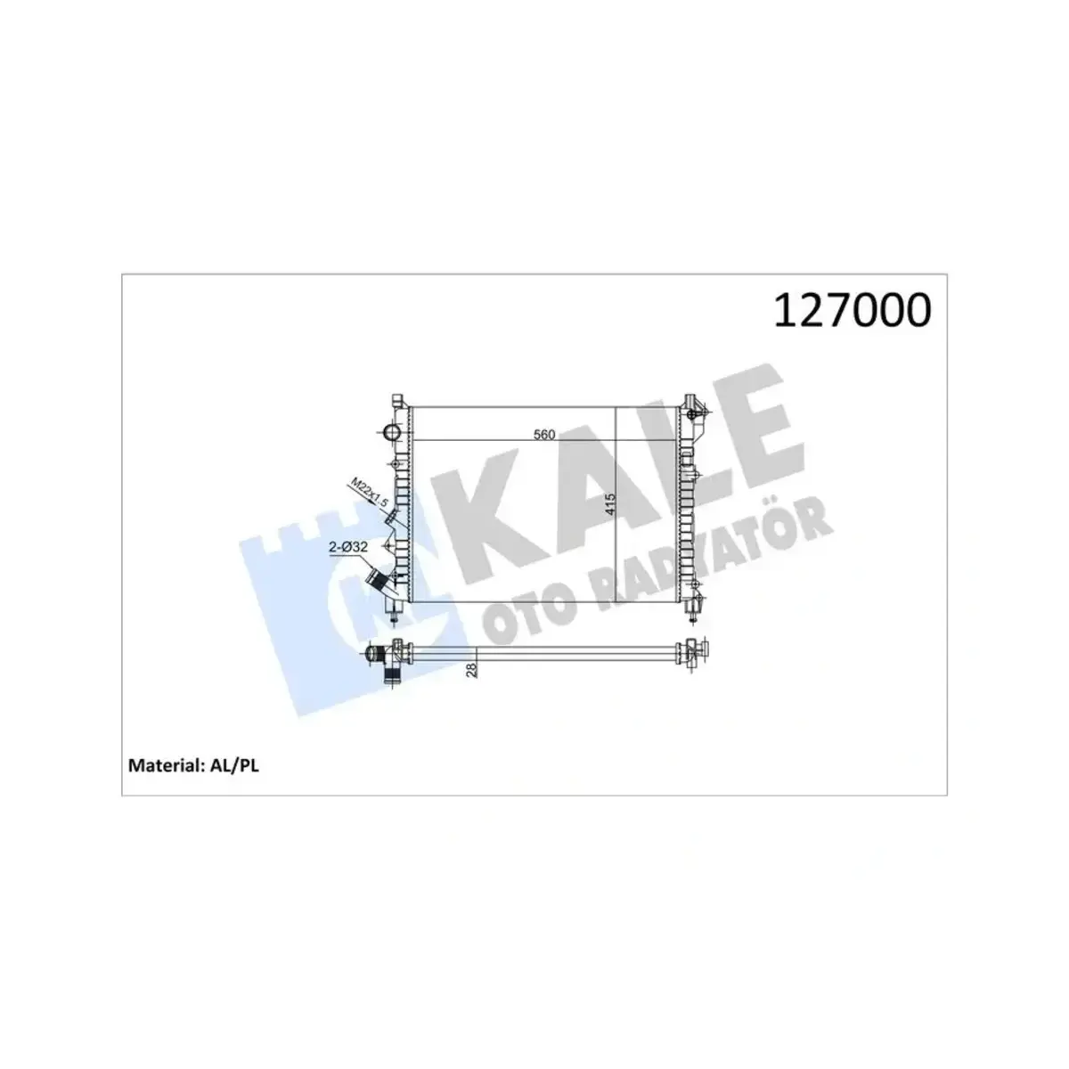 7701499549 RADYATOR LAGUNA ESPACE 1.6 1.8 2.0 KLIMALI 2 SIRA AL+PL KALE