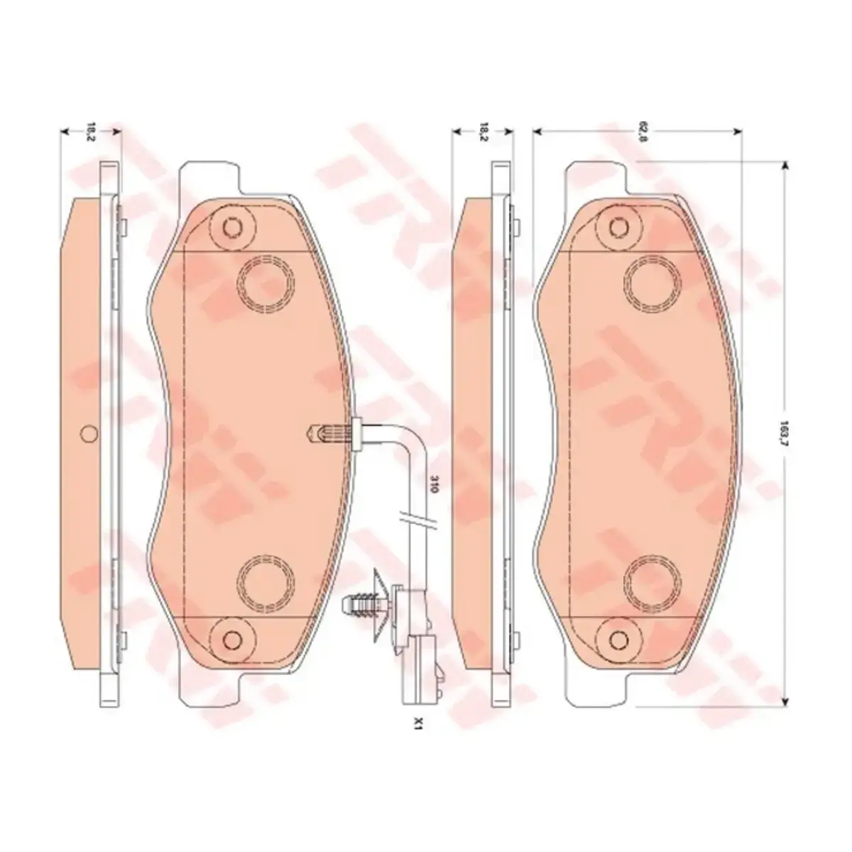 440600866R FREN BALATASI ARKA CIFT TEKER MASTER IV 2010 > TRW