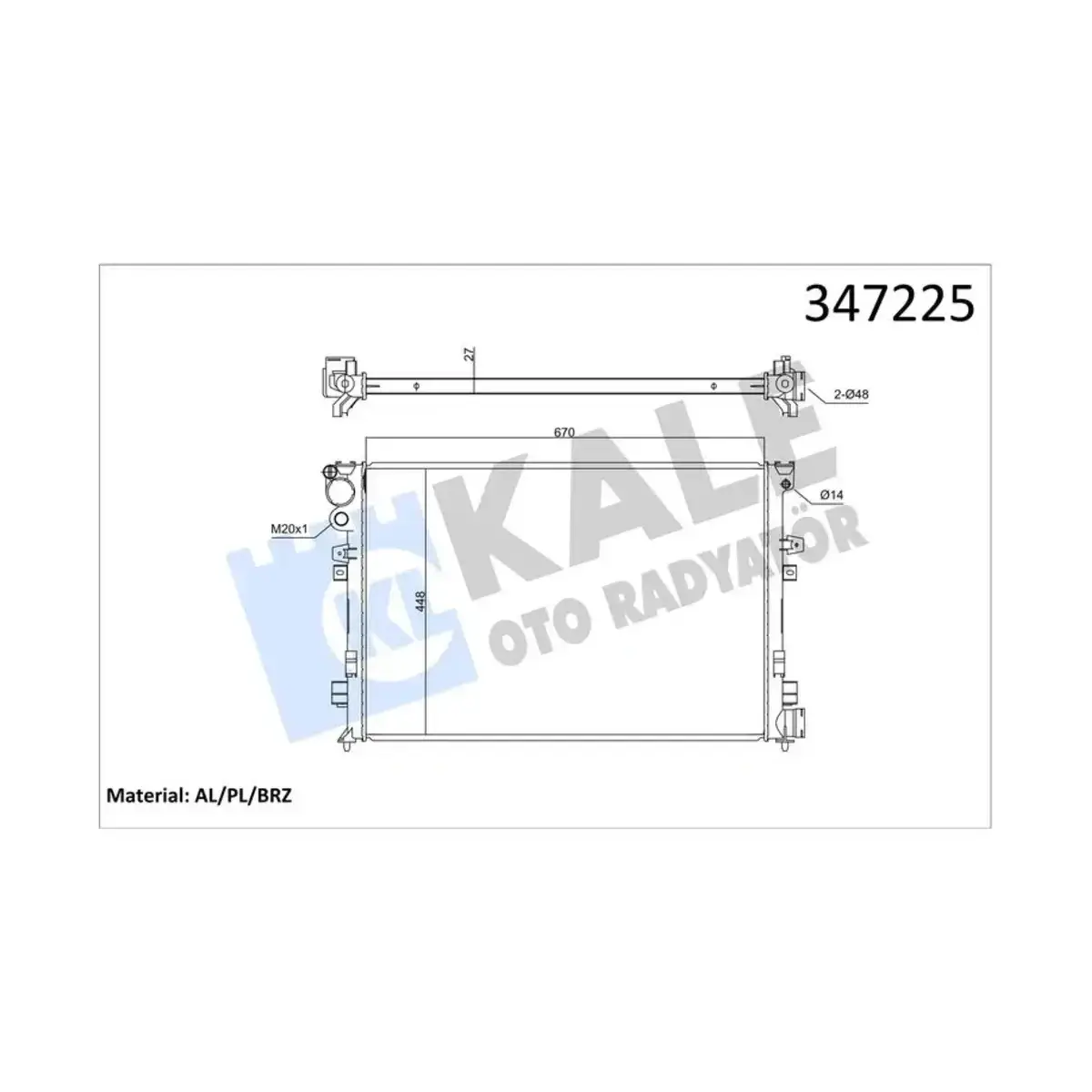 1330.E3 RADYATOR 806 2.0I Turbo AL PL BRZ KALE