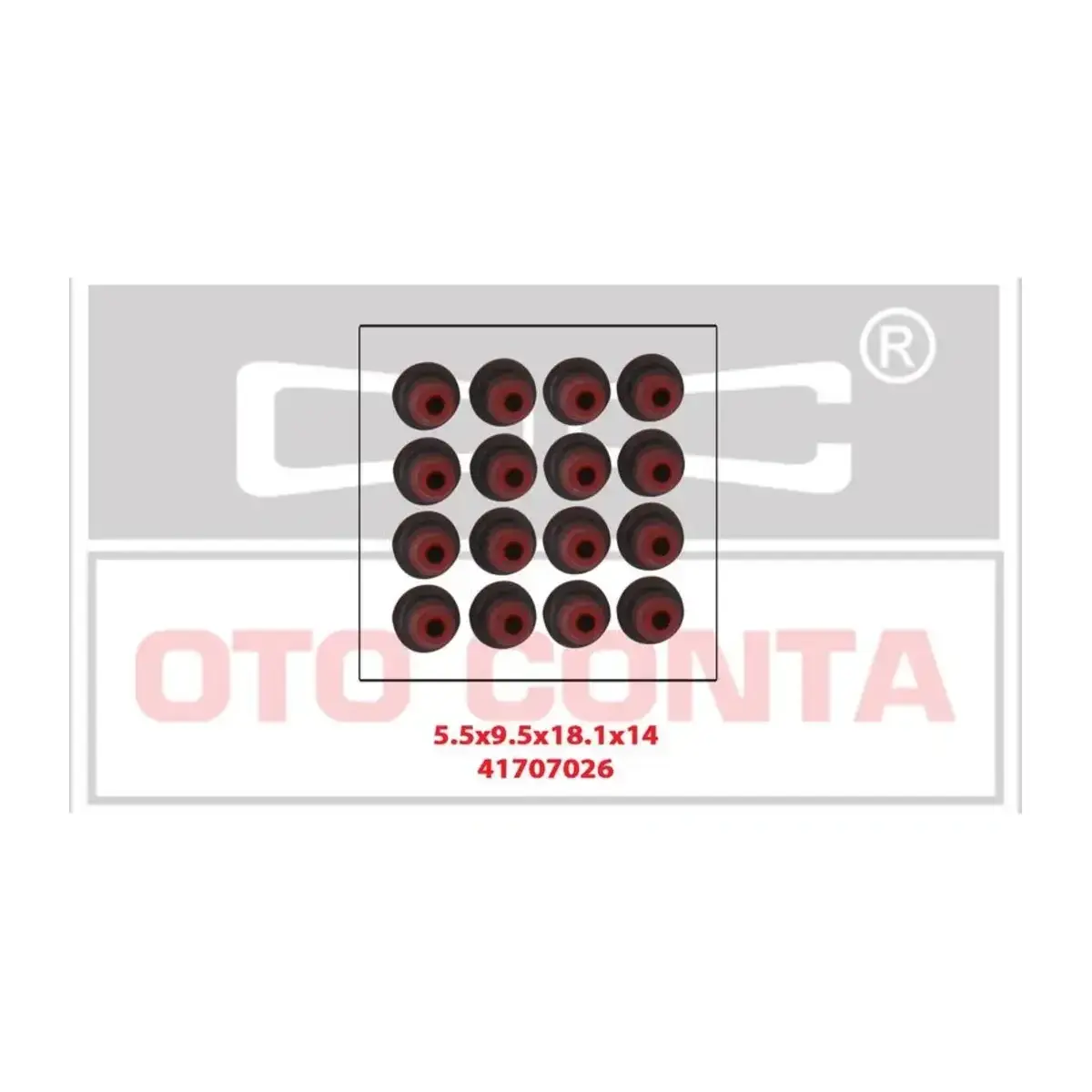 0956.51 SUBAP KECESI PARTNER BERLINGO 5.5X9 5X18.1X14MM TAKIM (16 AD) OTOCONTA