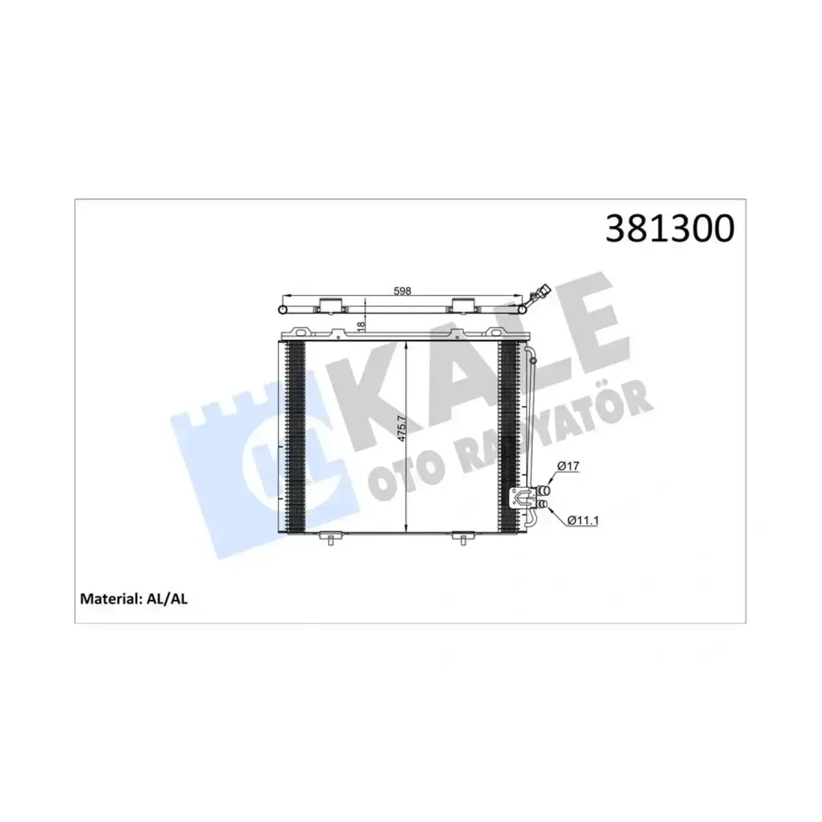 A2108300270 KONDENSER W210 E200 (95+) AL AL KALE