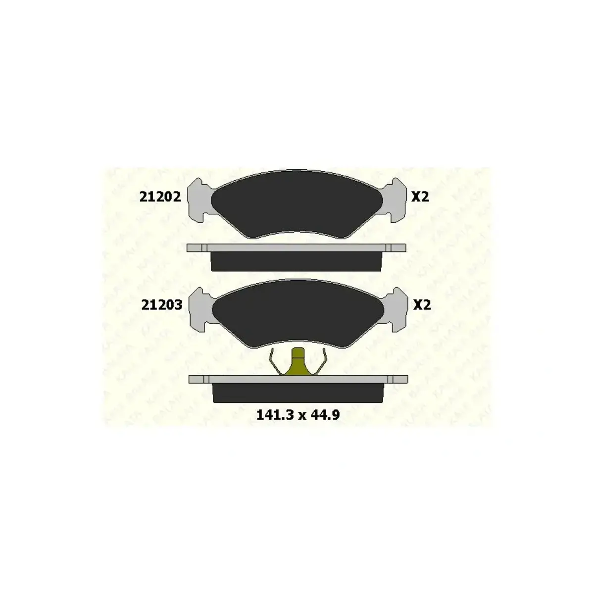 1465126 FREN BALATASI ON FIESTA 89-02 KA 96-08 MAZDA 121 III 96-03 KALE BALATA
