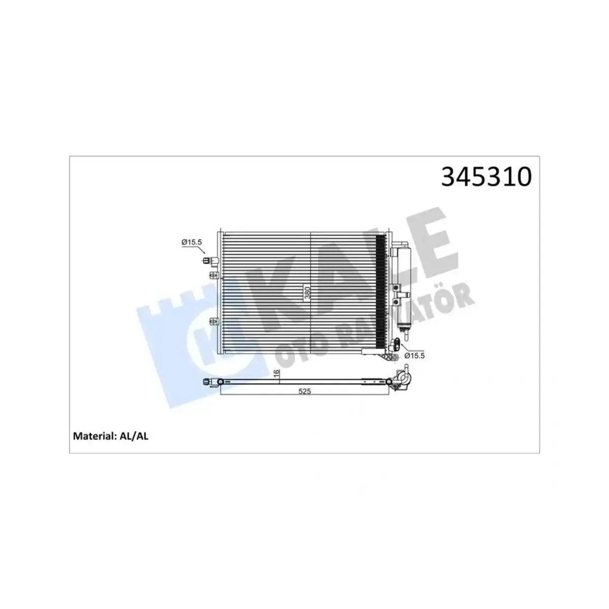 8200468911 KONDENSER CLIO III MODUS GRAND MODUS 1.5 DCI (05+) AL AL KALE