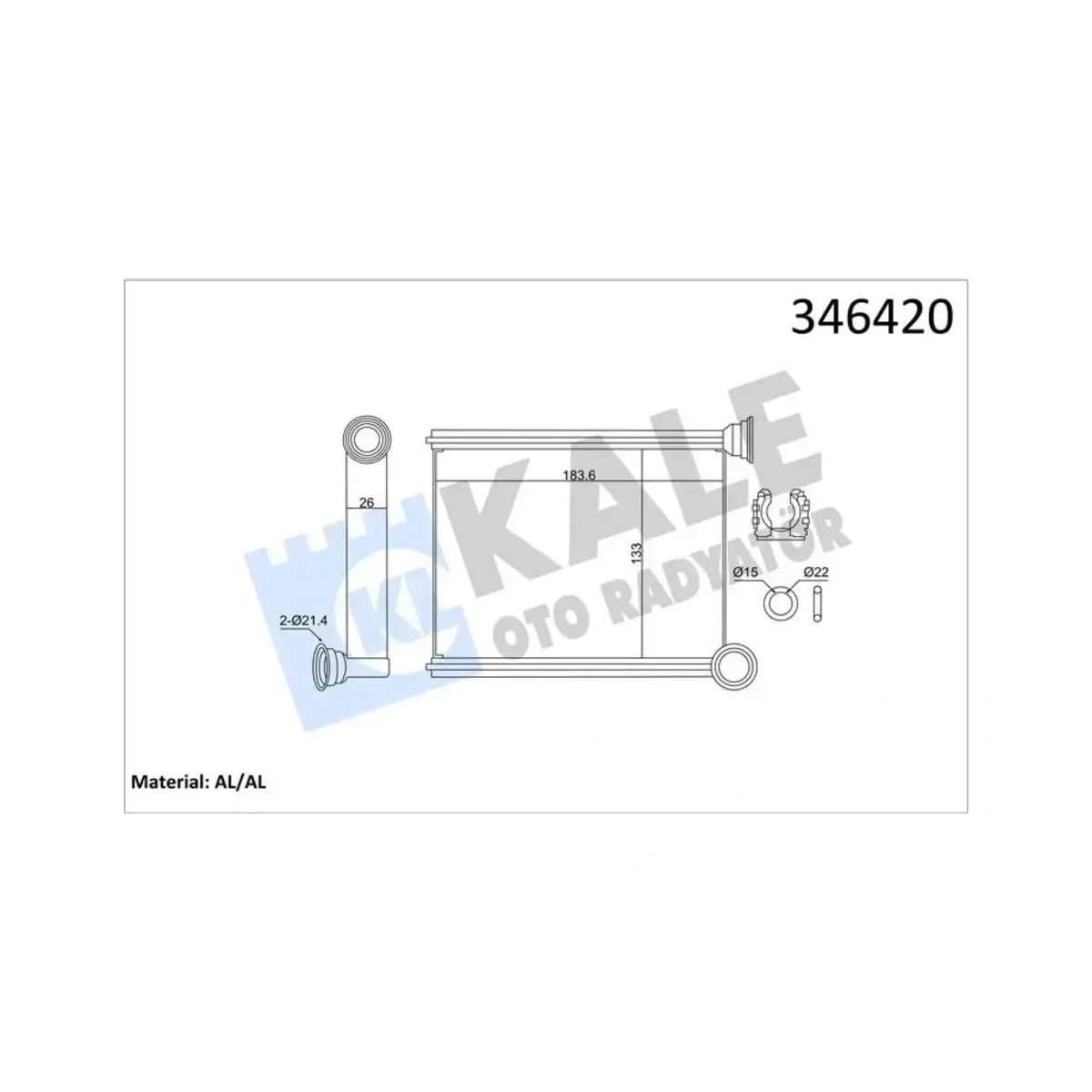 271153553R KALORIFER RADYATORU CLIO IV SANDERO KALE