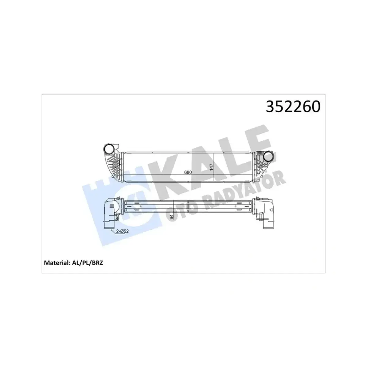 8200292773 INTERCOOLER ESPACE IV 2.0-2.2DCI 02=> LAGUNA II 1.9-2.0DCI 00=> VELSATIS 2.2 DCI 02=> KALE