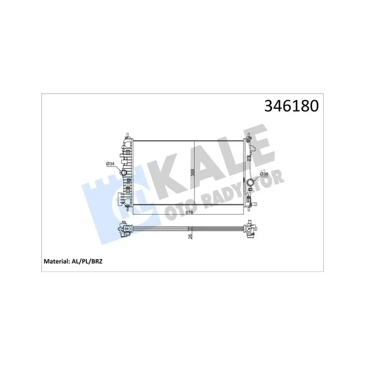 1300291 RADYATOR MALIBU - INSIGNIA 2.0TDCI - SAAB 9-5 (08+) AL PL BRZ KALE