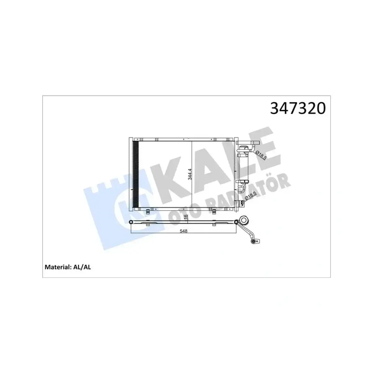 ET7119710BA KONDENSER COURIER 1.5TDCI (14+) KA 1.2 VTI (16+) KALE