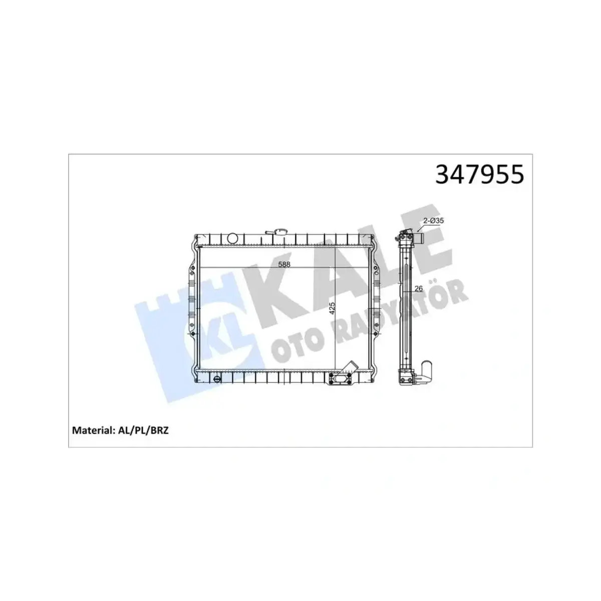 MB356391 RADYATOR L200 (MT) AL PL BRZ KALE