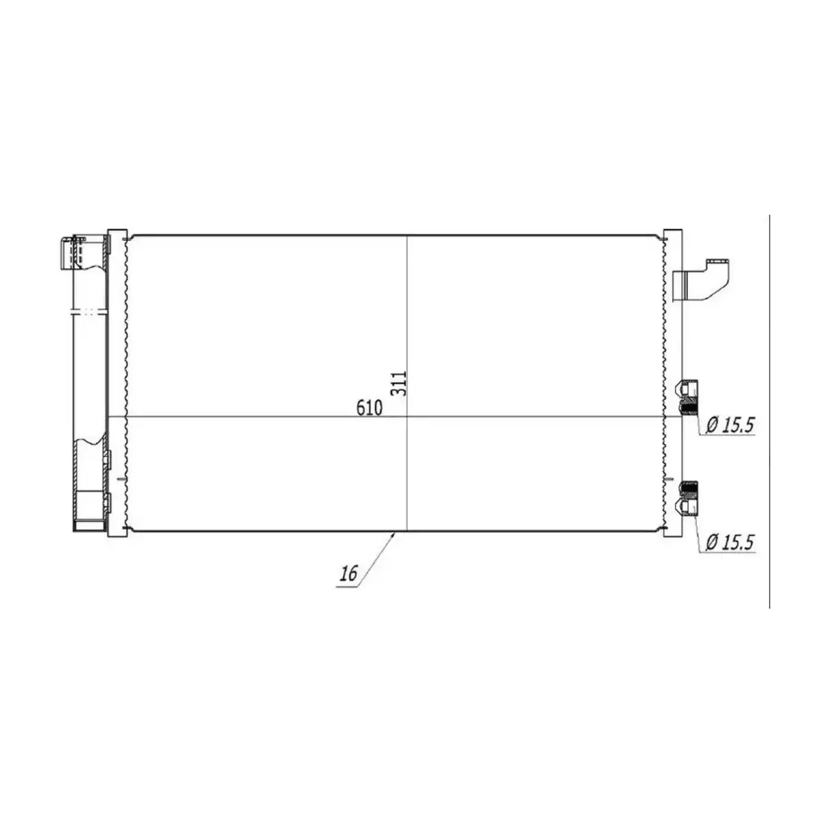 51782753 KLIMA RADYATORU (KONDANSER) PANDA 1.1I 1.2I 03> (OTO. MEK.) ORIS