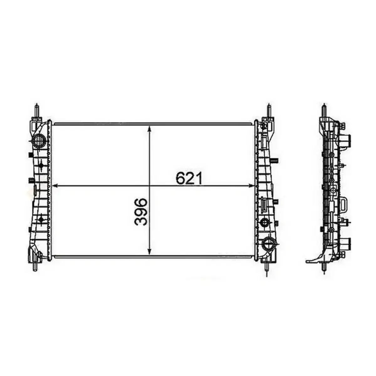 51785217 SU RADYATORU LINEA 1.3 JTD (AC+KLIMASIZ+MEK) (620x416x34) ORIS