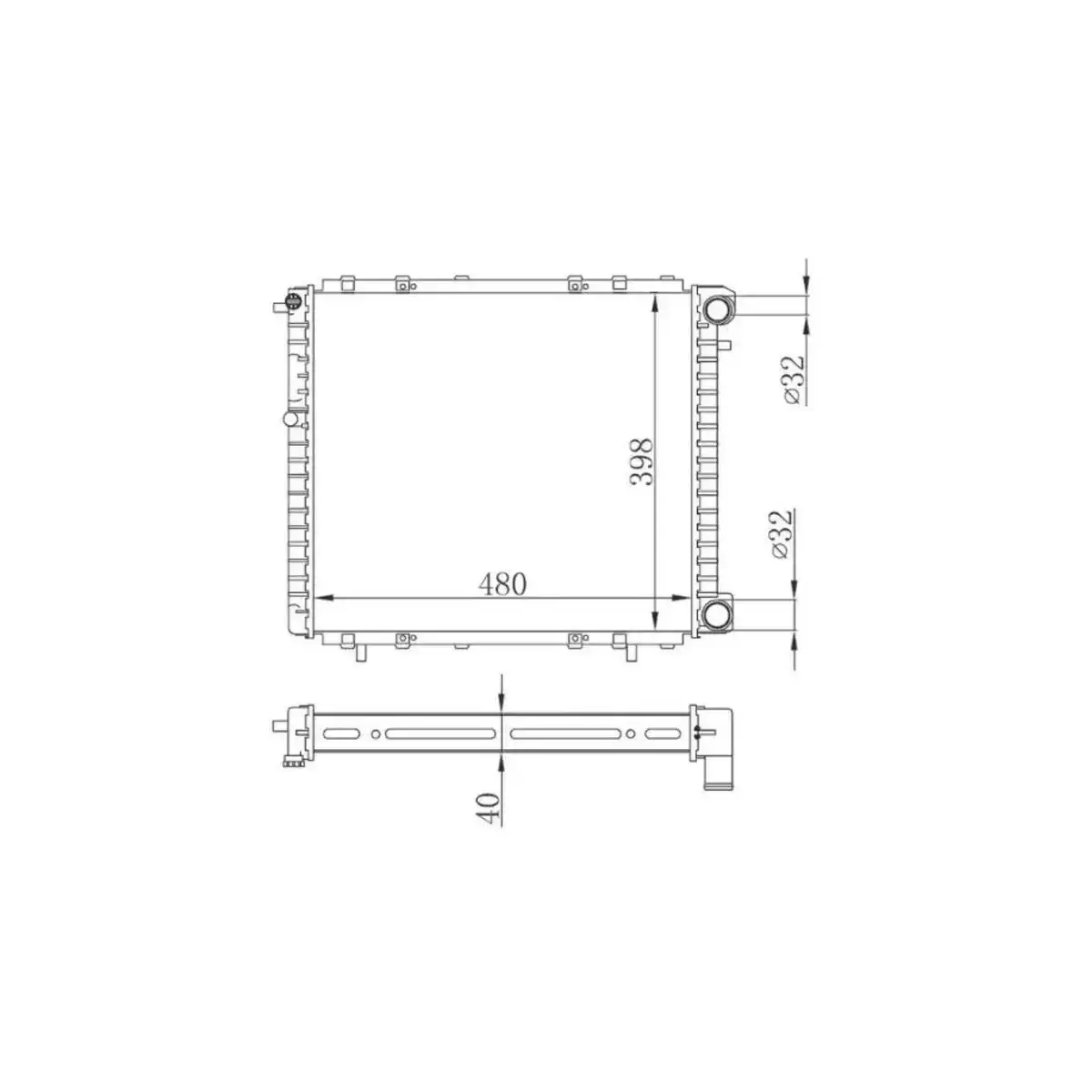 7700272472 RADYATOR R19 1.9D 1.7D (MEK) (480x395x40) ORIS