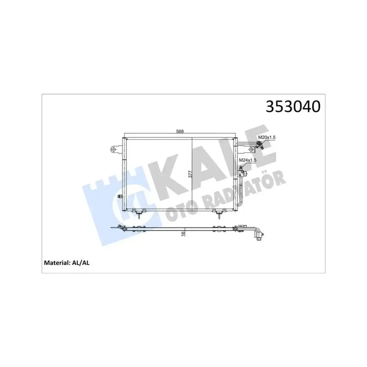 4A0260403AC KONDENSER A6 100 AL AL KALE