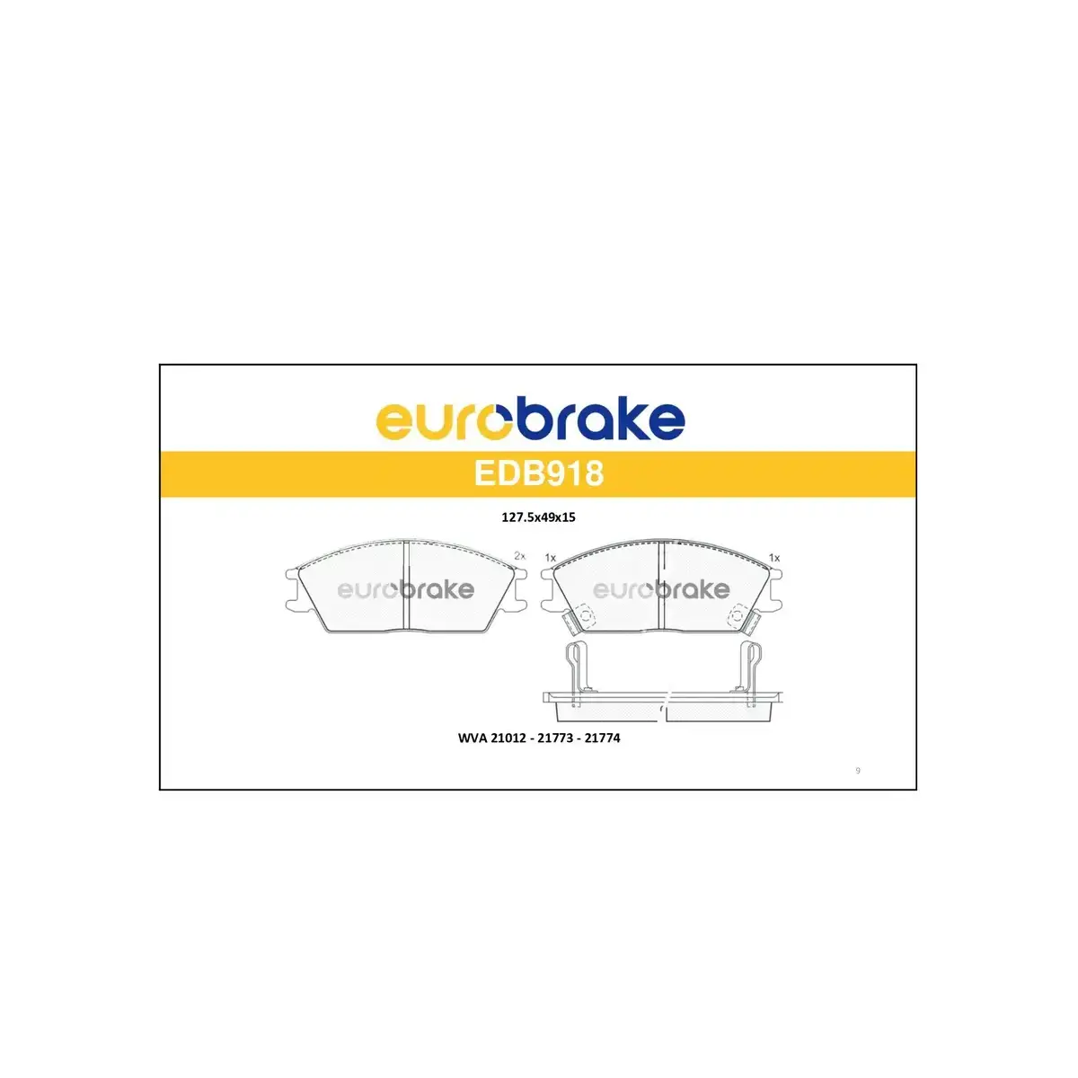 5810128A10 FREN BALATASI ON ACCENT 95-05 EXCEL 90-94 ACCORD II 1.6 1.8 83-85 EUROBRAKE
