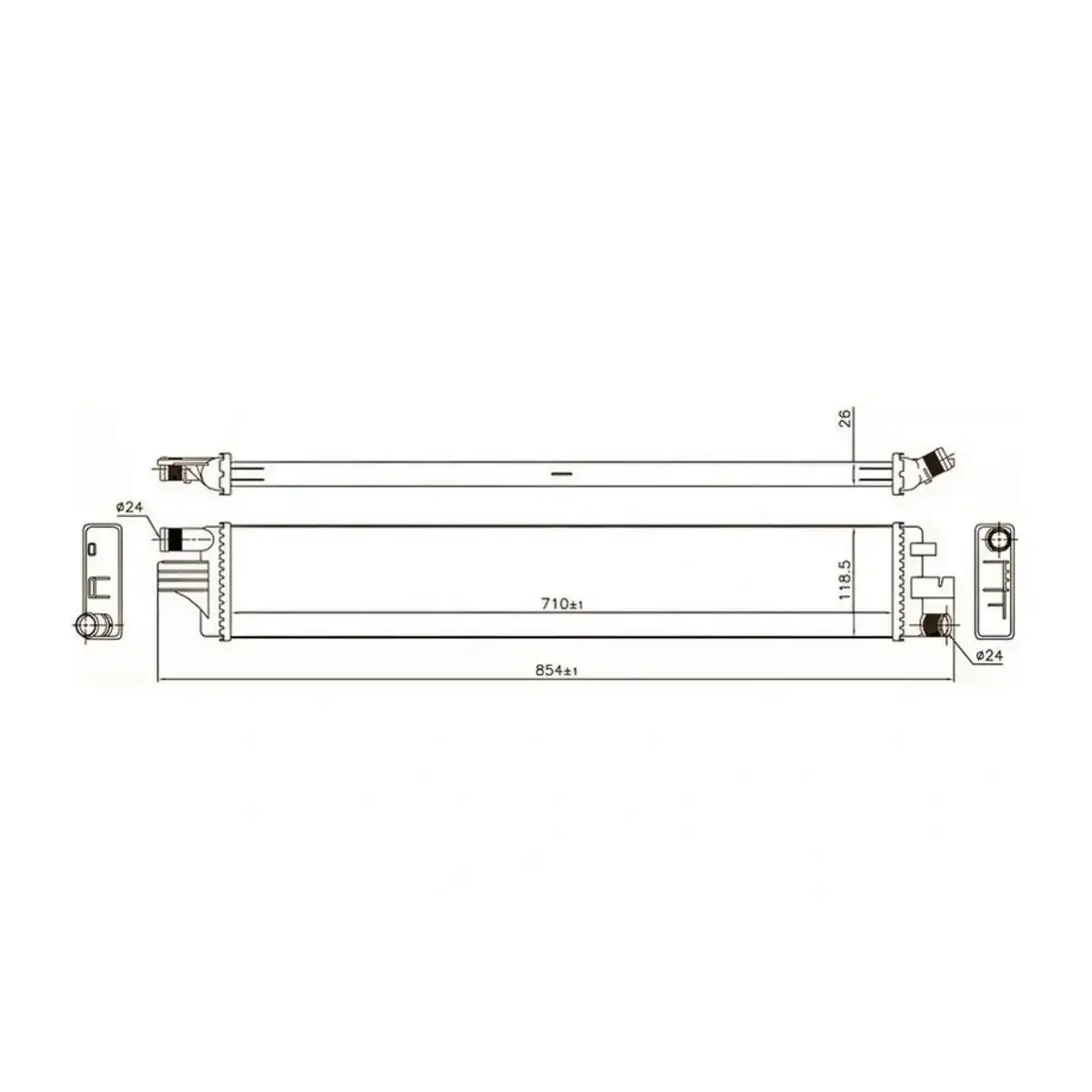 214C10001R TURBO RADYATORU (INTERCOOLER) NV400 MOVANO B MASTER III LT 2.3CDTI 10>(ILAVE SOGUTUCU) (AT MT) ORIS