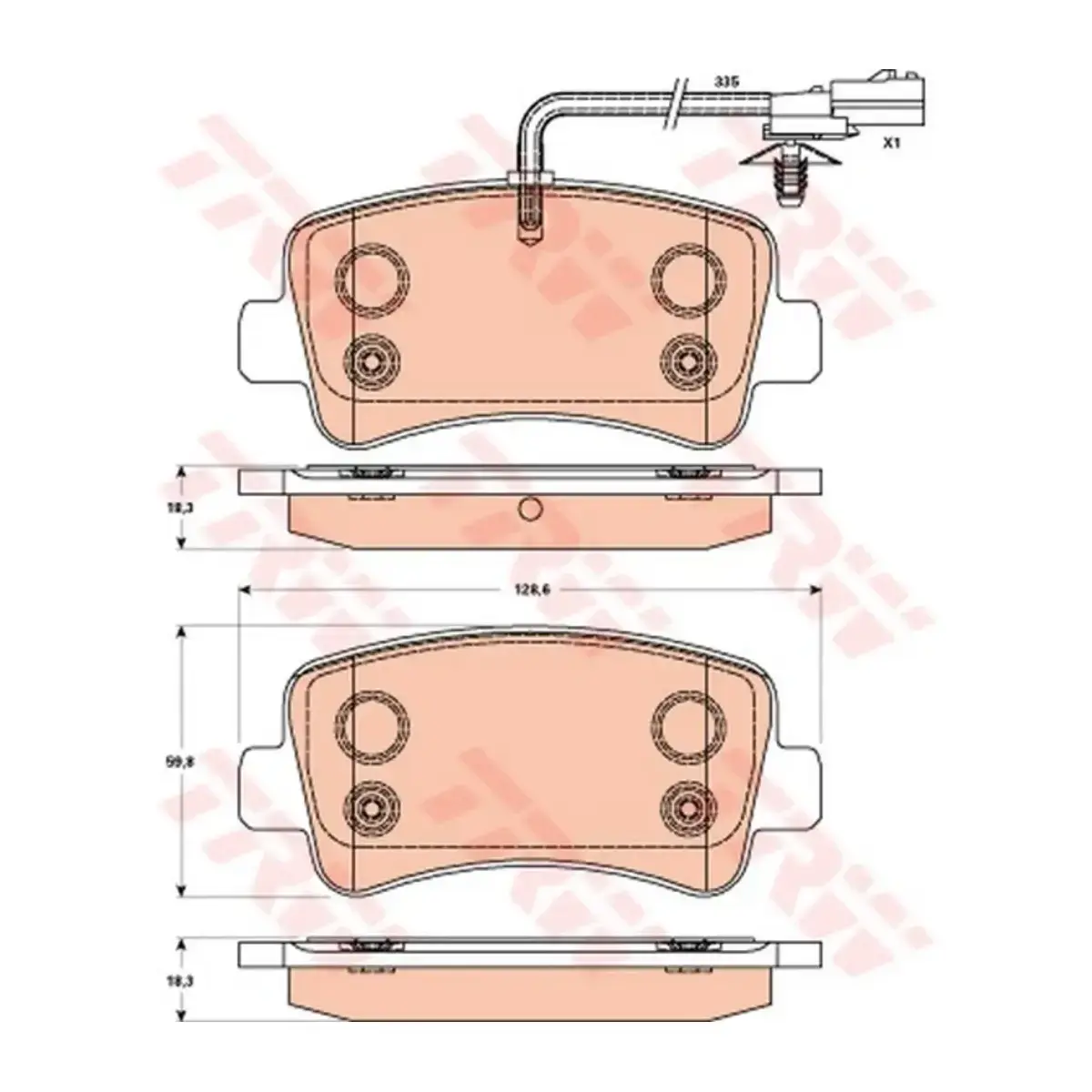 440601147R FREN BALATASI ARKA TEK TEKER MASTER III 2010 > MOVANO B ( FISLI ) TRW