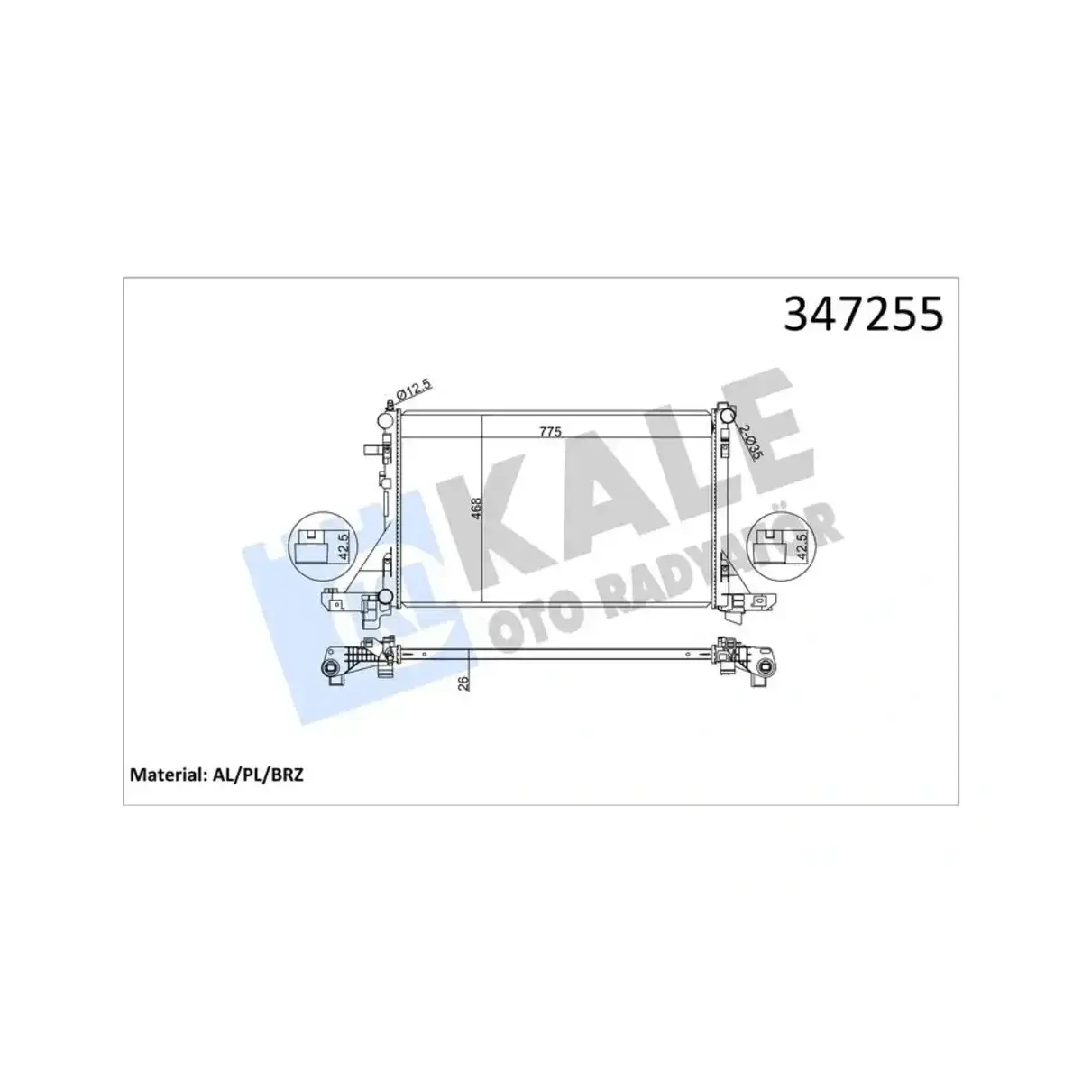 2140000Q2F RADYATOR MASTER III-MOVANO 2.3DCI (10+) AL PL BRZ KALE