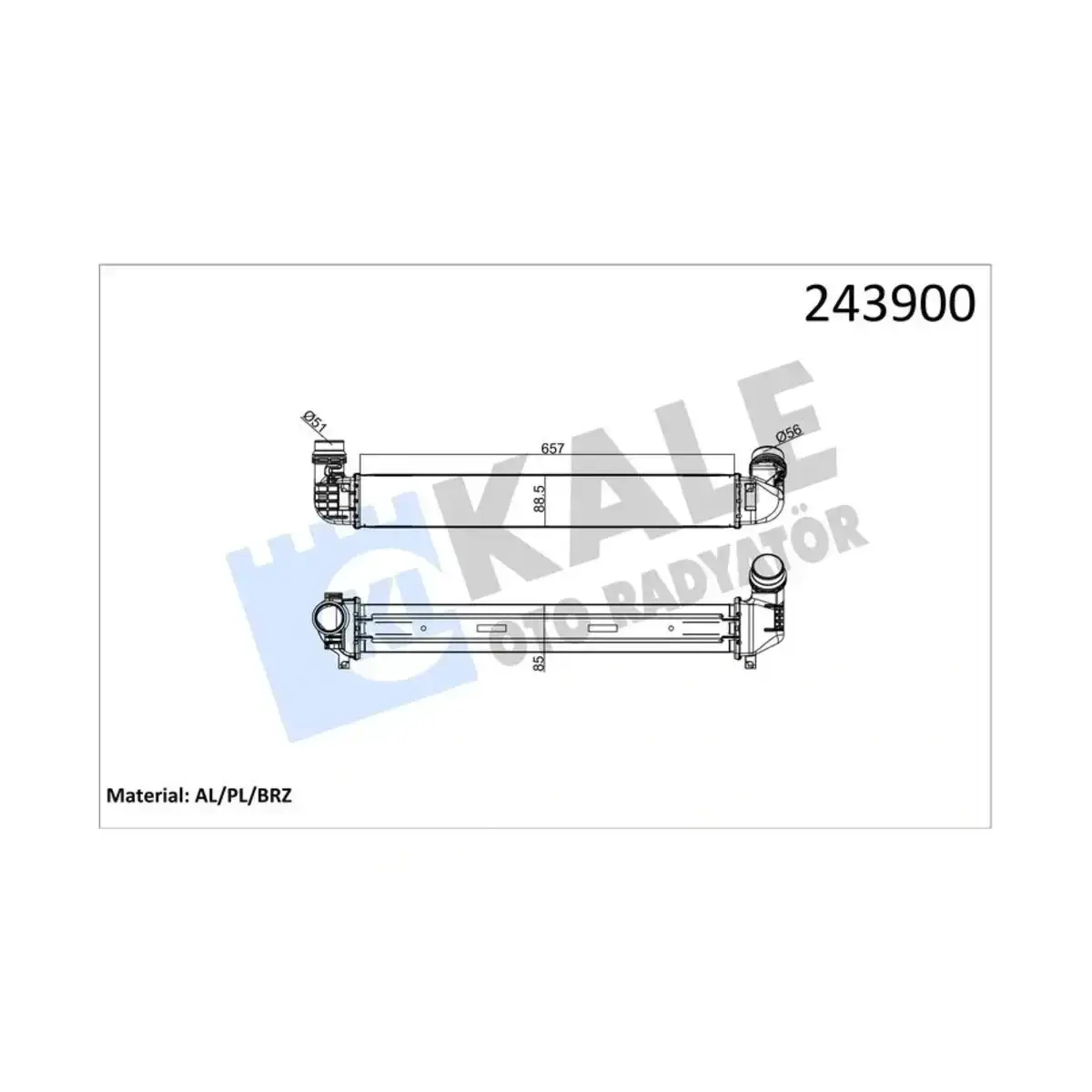 144966078 INTERCOOLER FLUENCE 1.5DCI 10> AL/PL KALE