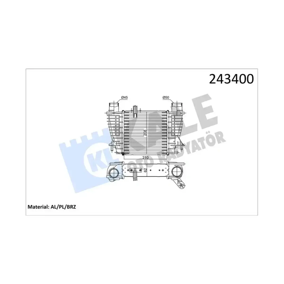 8200471884 INTERCOOLER CLIO III 1.5DCI 05 > MODUS 1.5DCI 04 > AL/PL KALE