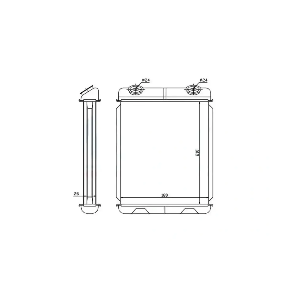 7701206524 KALORIFER RADYATORU LAGUNA II (AC+KLIMASIZ) (210x184x26) ORIS