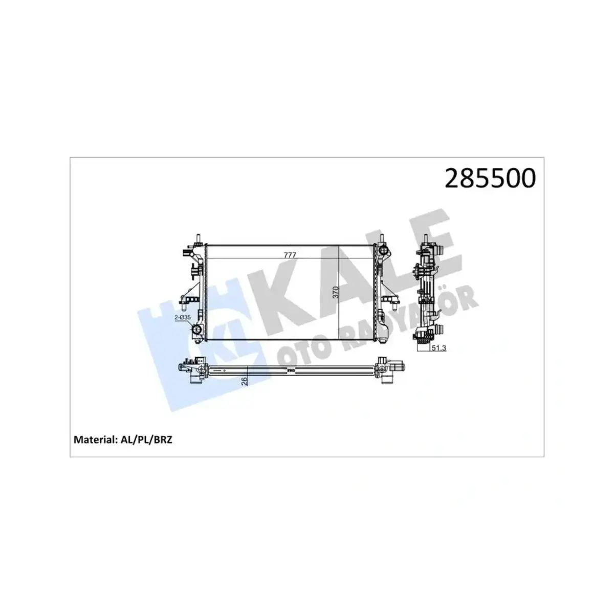 1330.Q2 RADYATOR DUCATO 2.3 BOXER JUMPER 2.2HDI AL/PL/BRZ KALE