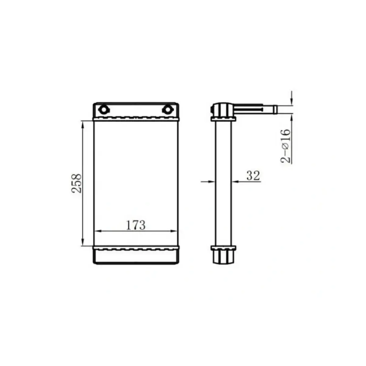 KFI021032 KALORIFER RADYATORU DUCATO ARKA A M (260X175X32) ORIS