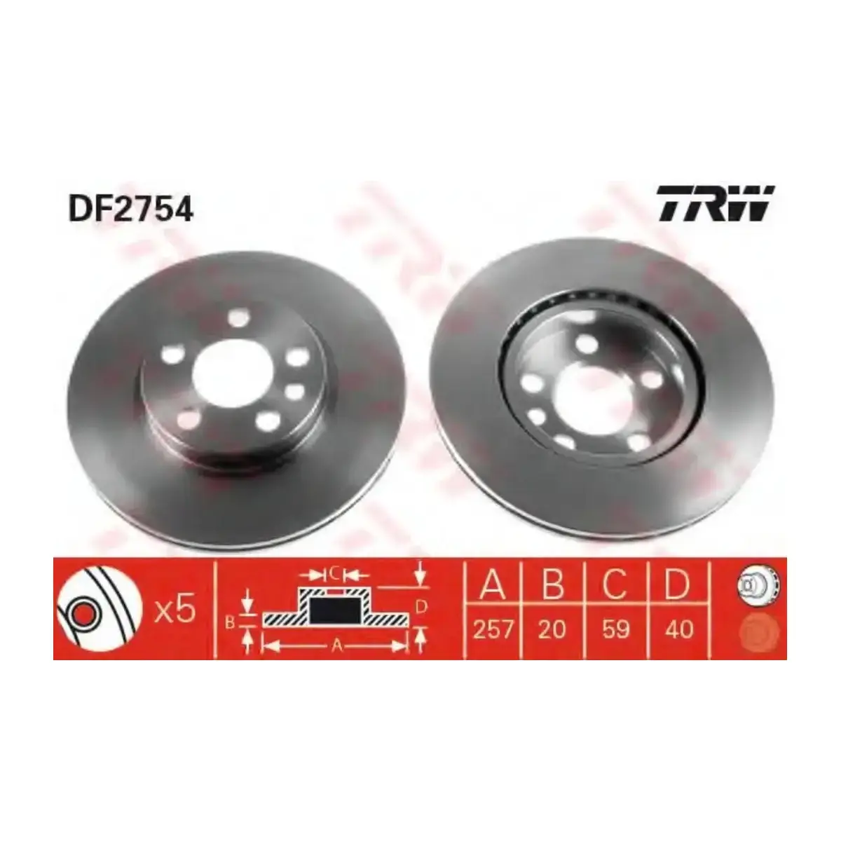 DF2754 FREN DISKI ON 1.9 SCUDO TRW