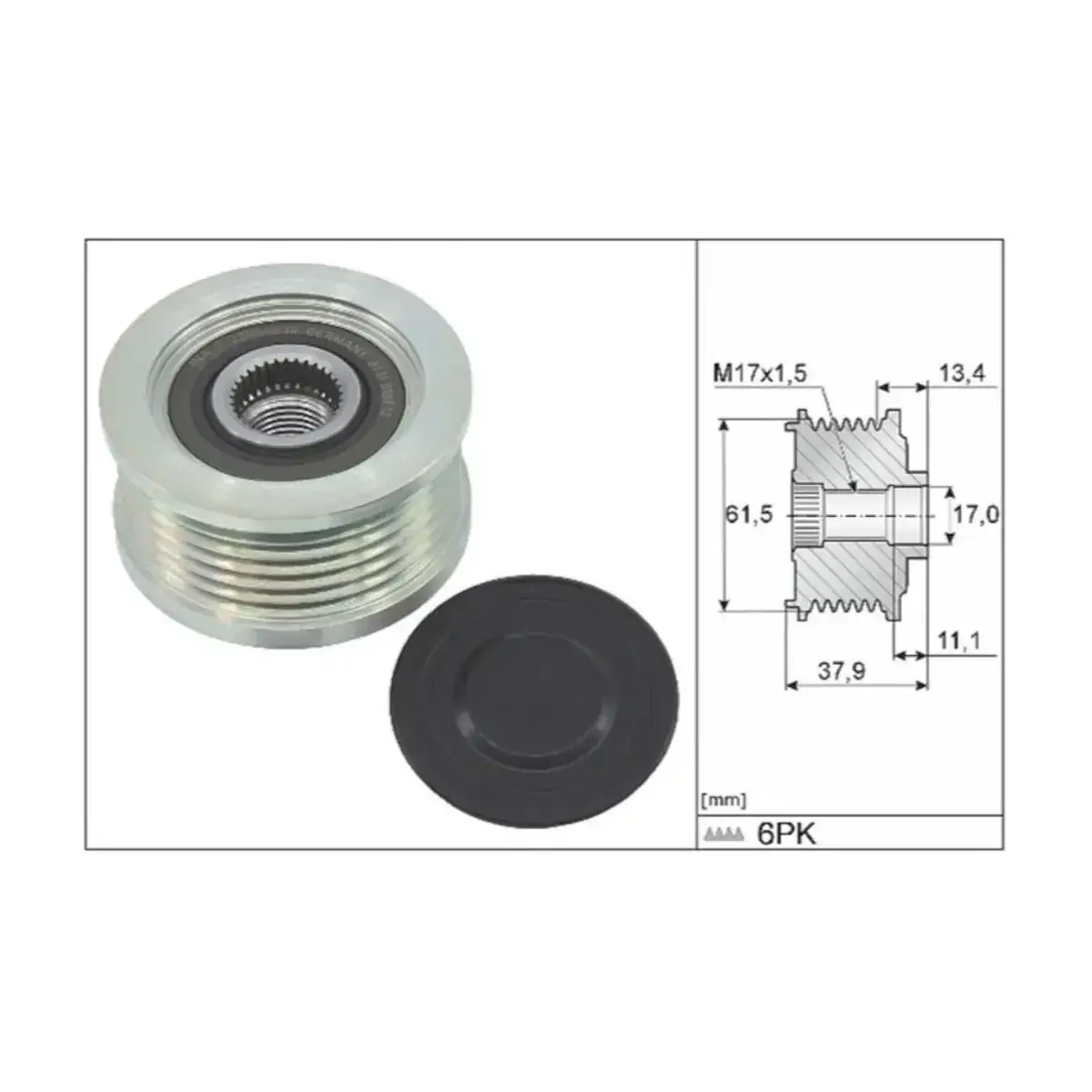 9951162 ALTERNATOR KASNAGI (RULMANLI) DOBLO (01 ) BRAVO (96 01) MAREA (96 ) 1.9TD 1.9JTD INA